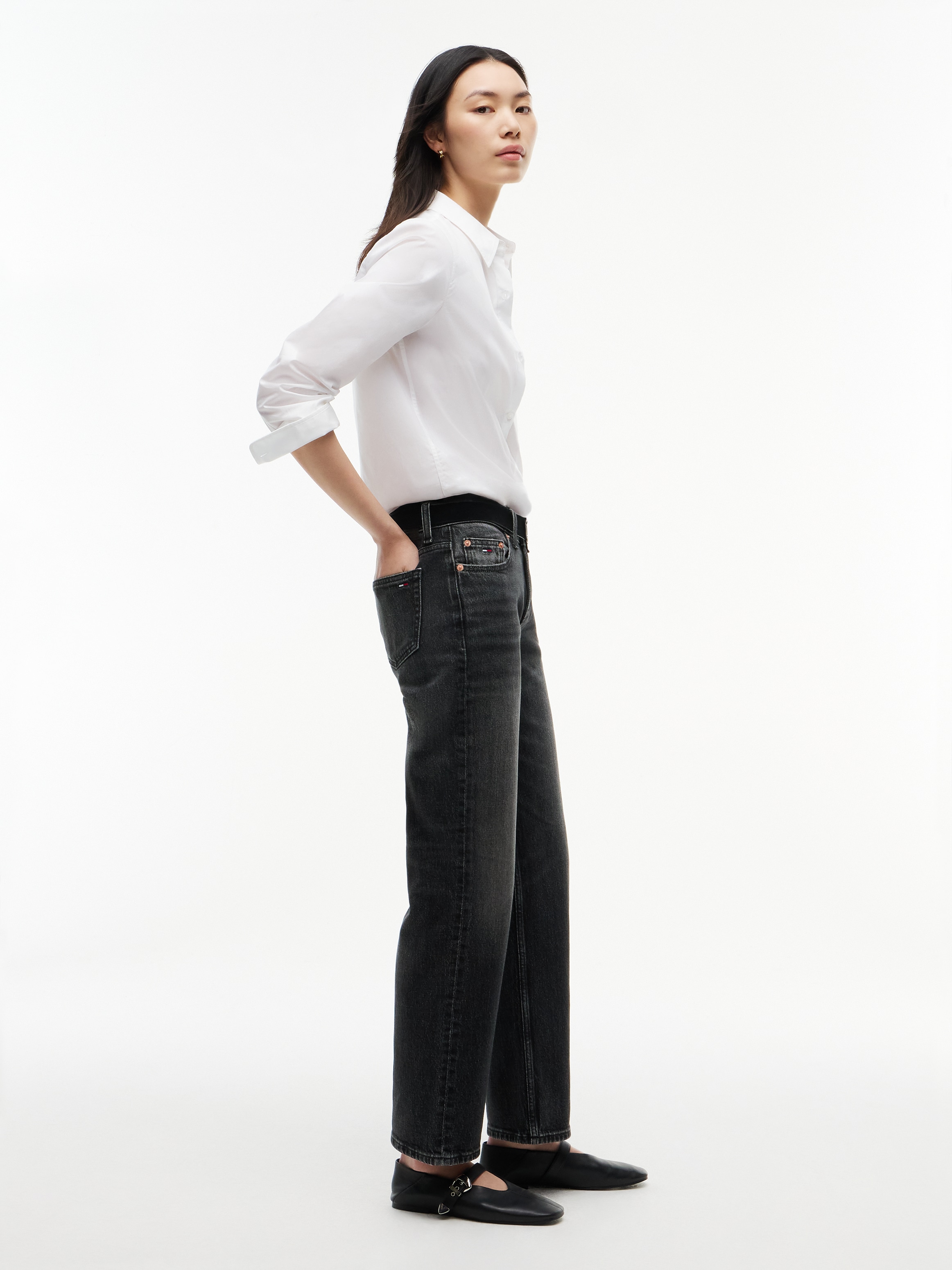 Tommy Jeans Jeans droit »SOPHIE LOW RISE STRAIGHT DJ0187« mélange de coton, coupe droite