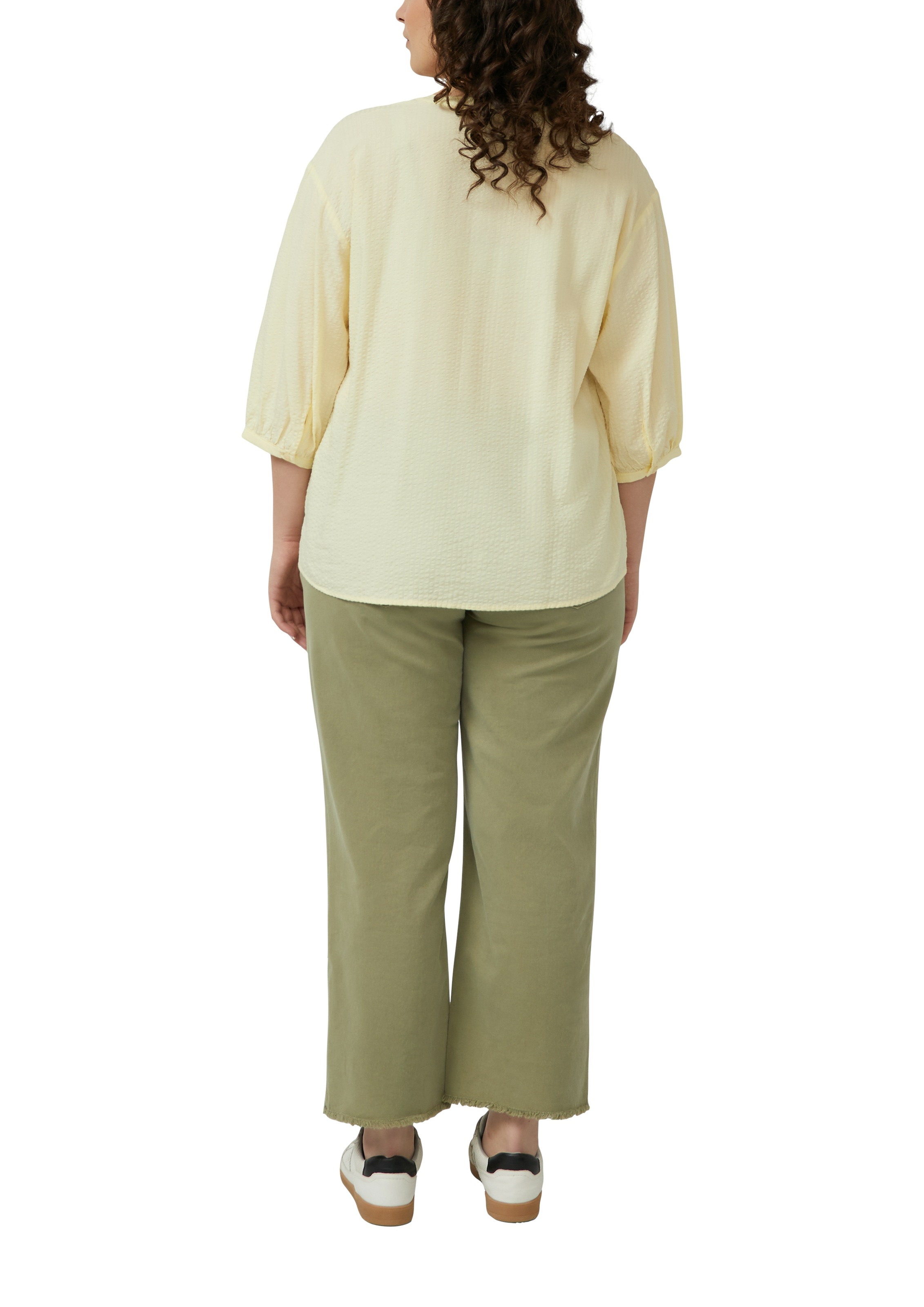 s.Oliver CURVE Blouse à enfiler manches 3/4 en viscose / grandes tailles