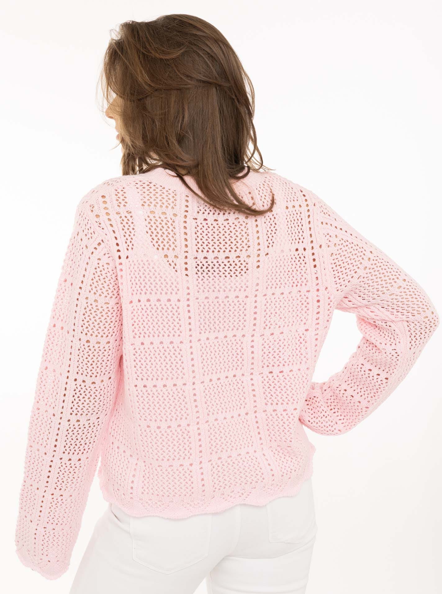 Zwillingsherz Pull en tricot »"Lochstrick"« mit Lockstrickmotiv