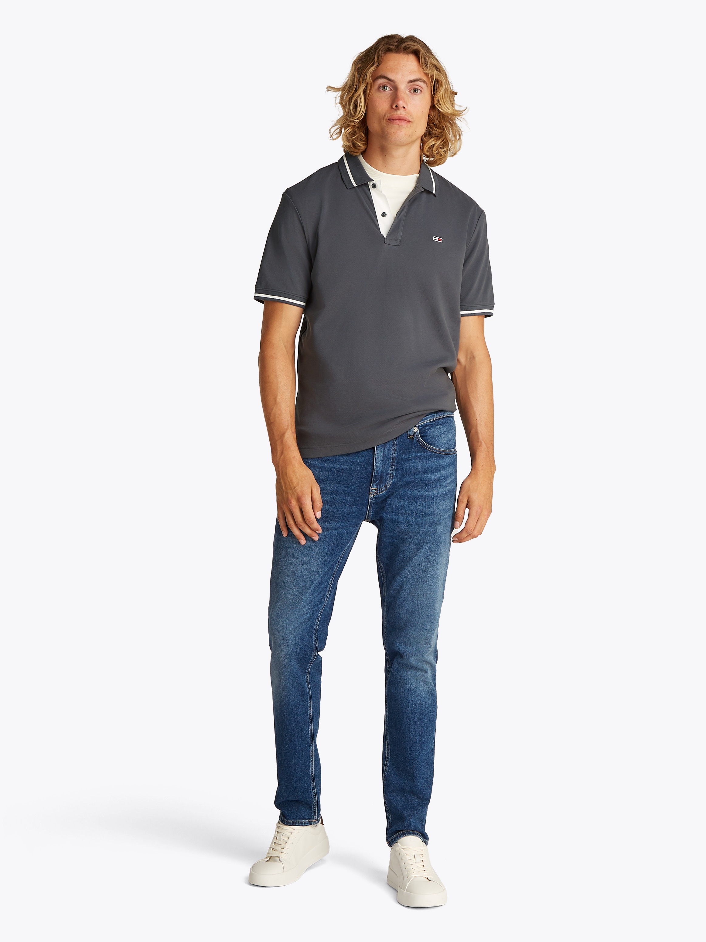 Tommy Jeans Polo »TJM REG TIPPED POLO« mit Streifendetails
