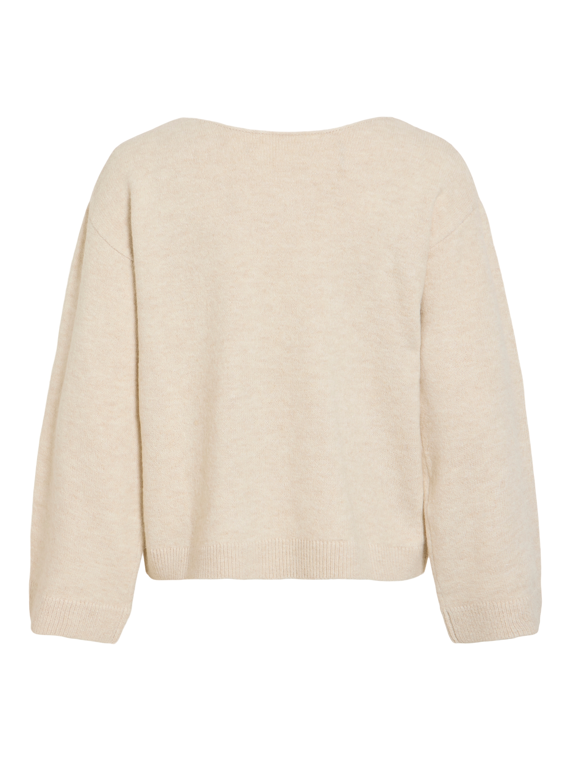 Vila Pull col V »VILIGA L/S V-NECK REV LACE KNIT TOP-NOOS« Mélange de matériaux, détail en dentelle, coupe régulière