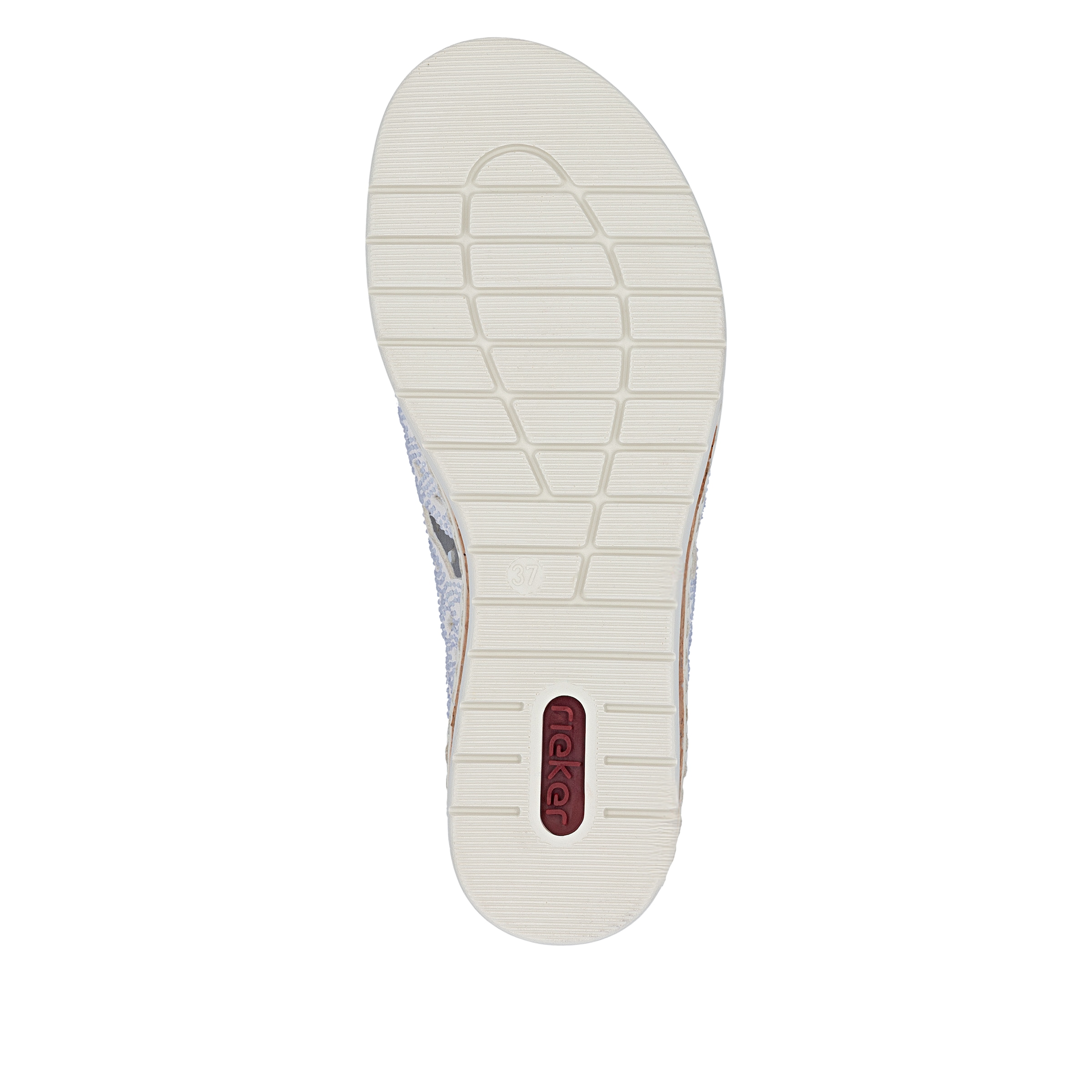 Rieker Pantolette  Sommerschuh, Hausschuh, Keilabsatz, mit Glitzersteine