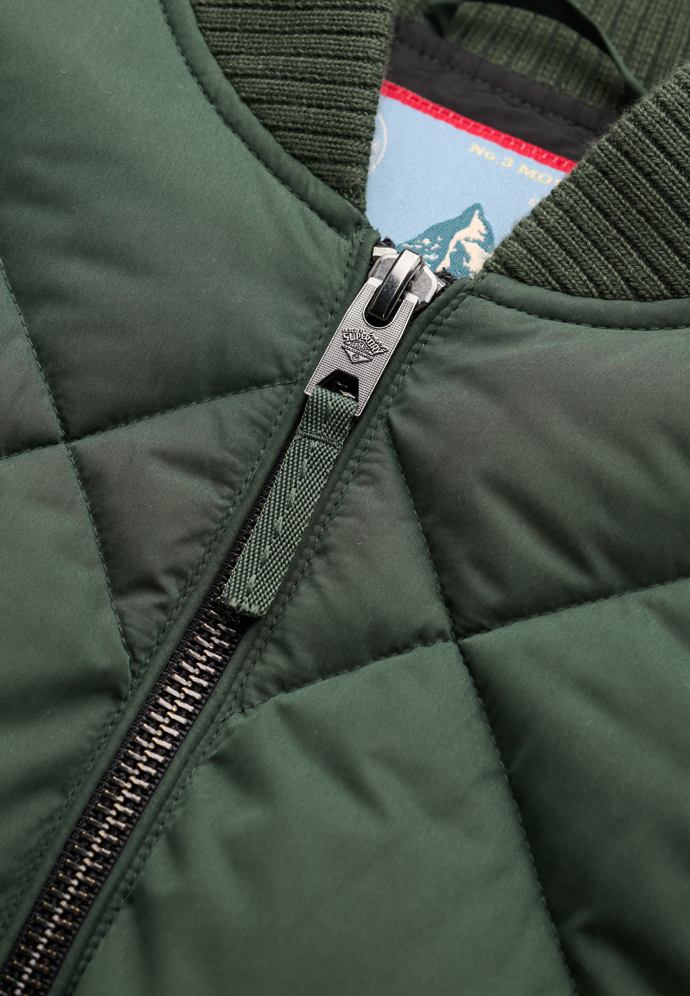 Superdry Veste matelassée »DIAMOND QUILT JACKET« Regular Fit, avec fermeture éclair, en polyester et fibre synthétique