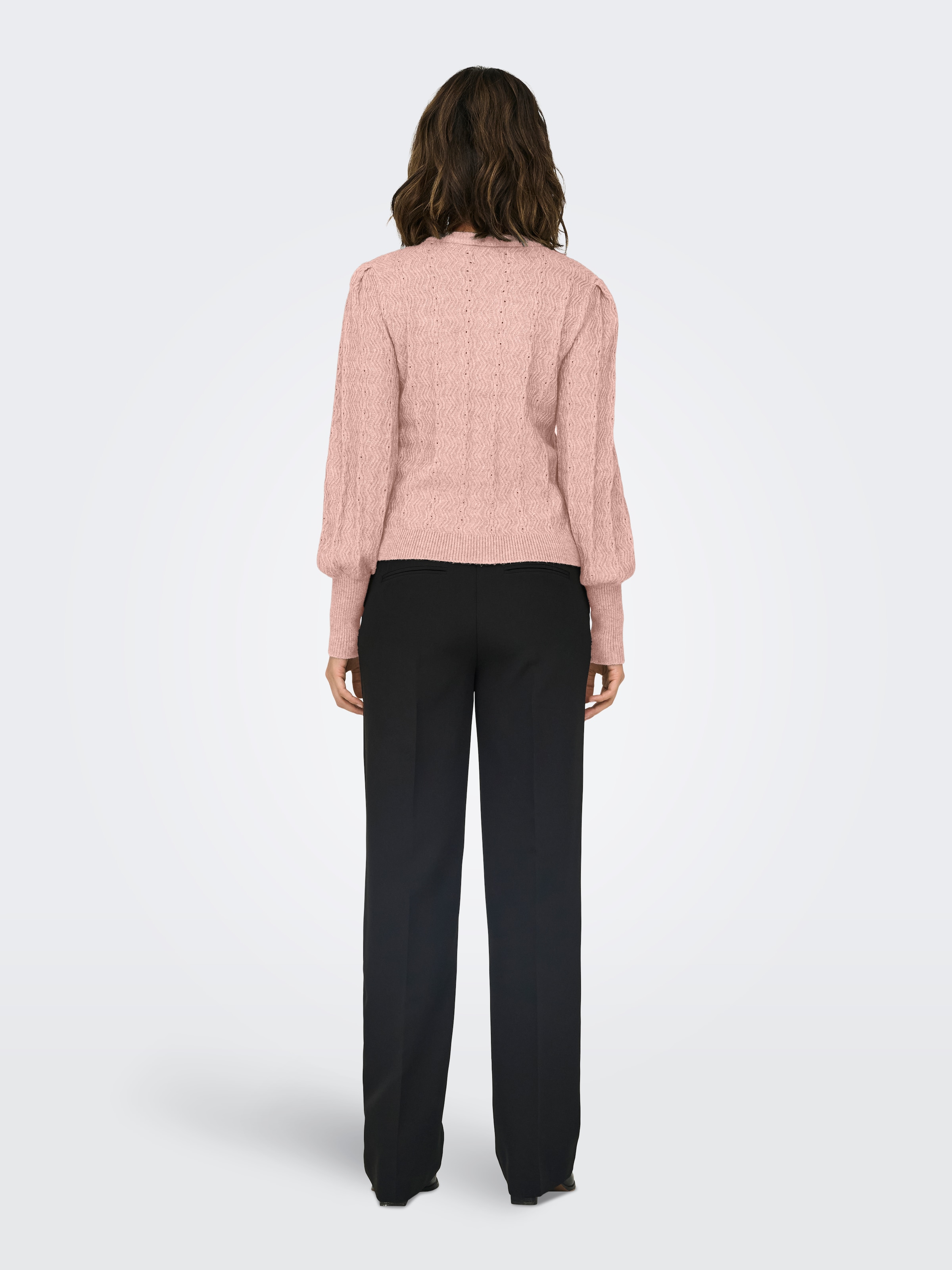 ONLY Rundhalspullover »ONLKATIA LS STRUC PUFF ONECK CC KNT«