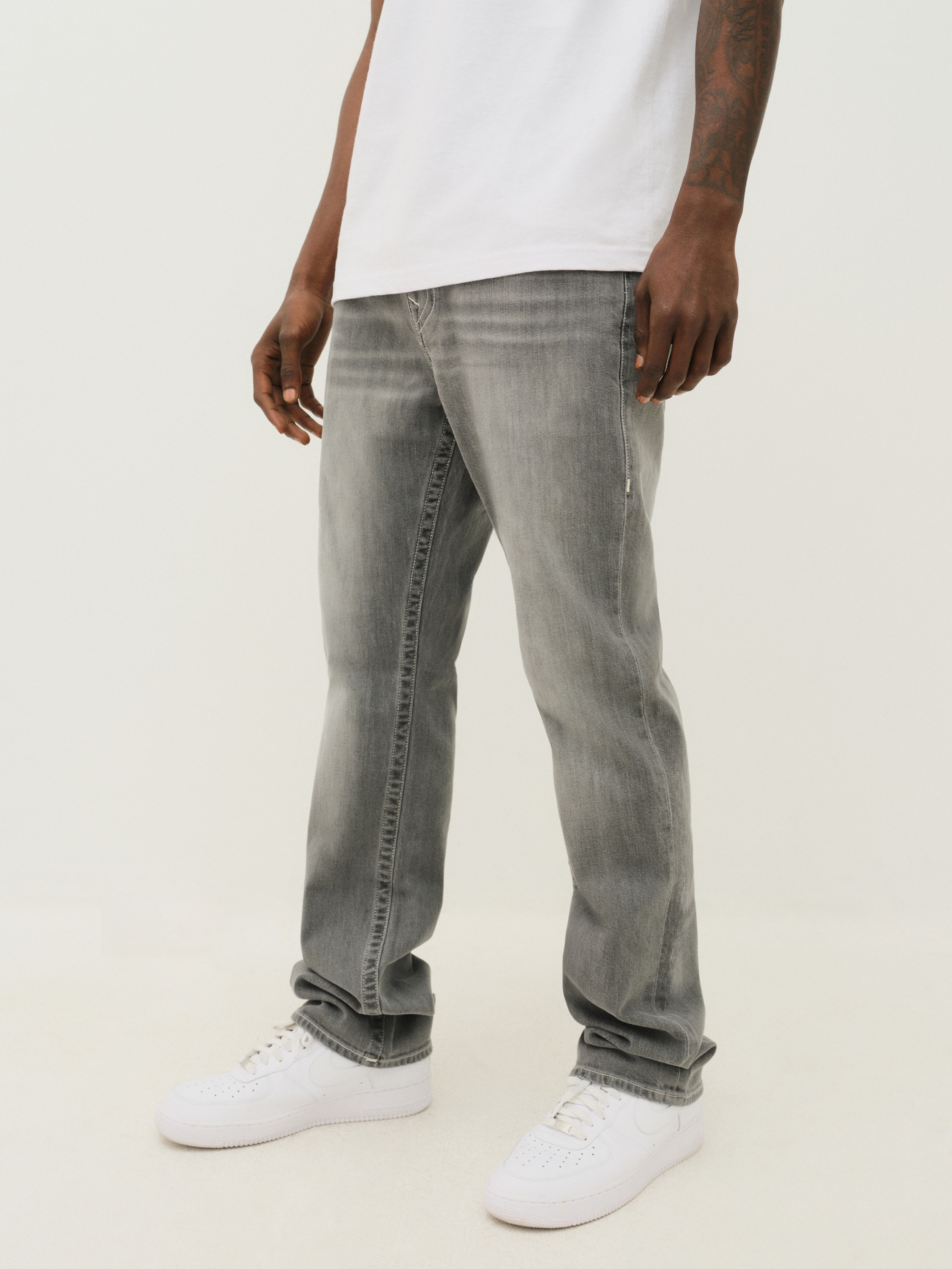 True Religion Jeans droit »RICKY SN FLAP« mélange coton, coupe droite
