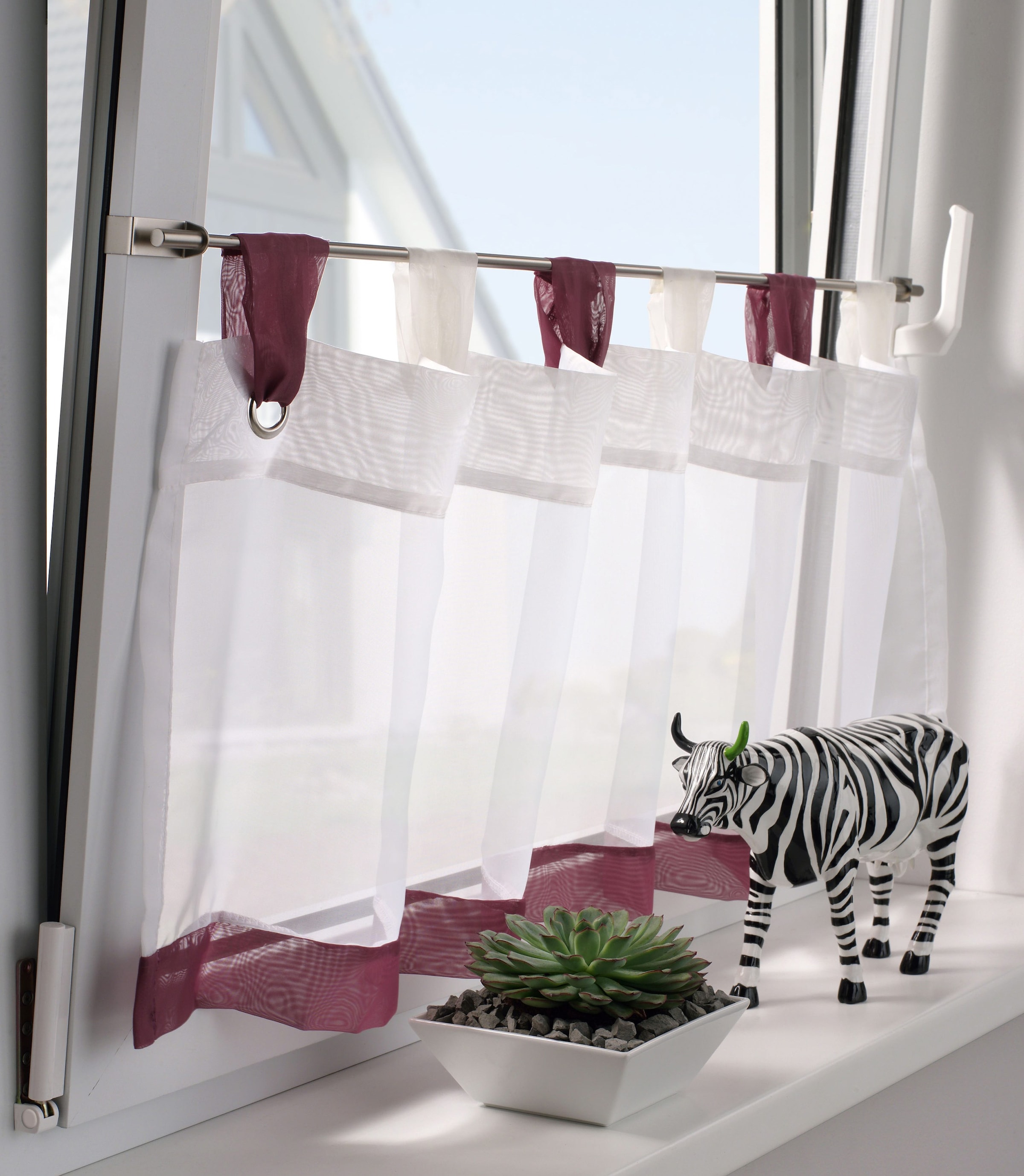 GARDINIA Barre à disques »Spannvitrage« Ø 9 mm 1 läufig-läufig ausziehbar Serie Spannvitrage Ø 7/9 mm