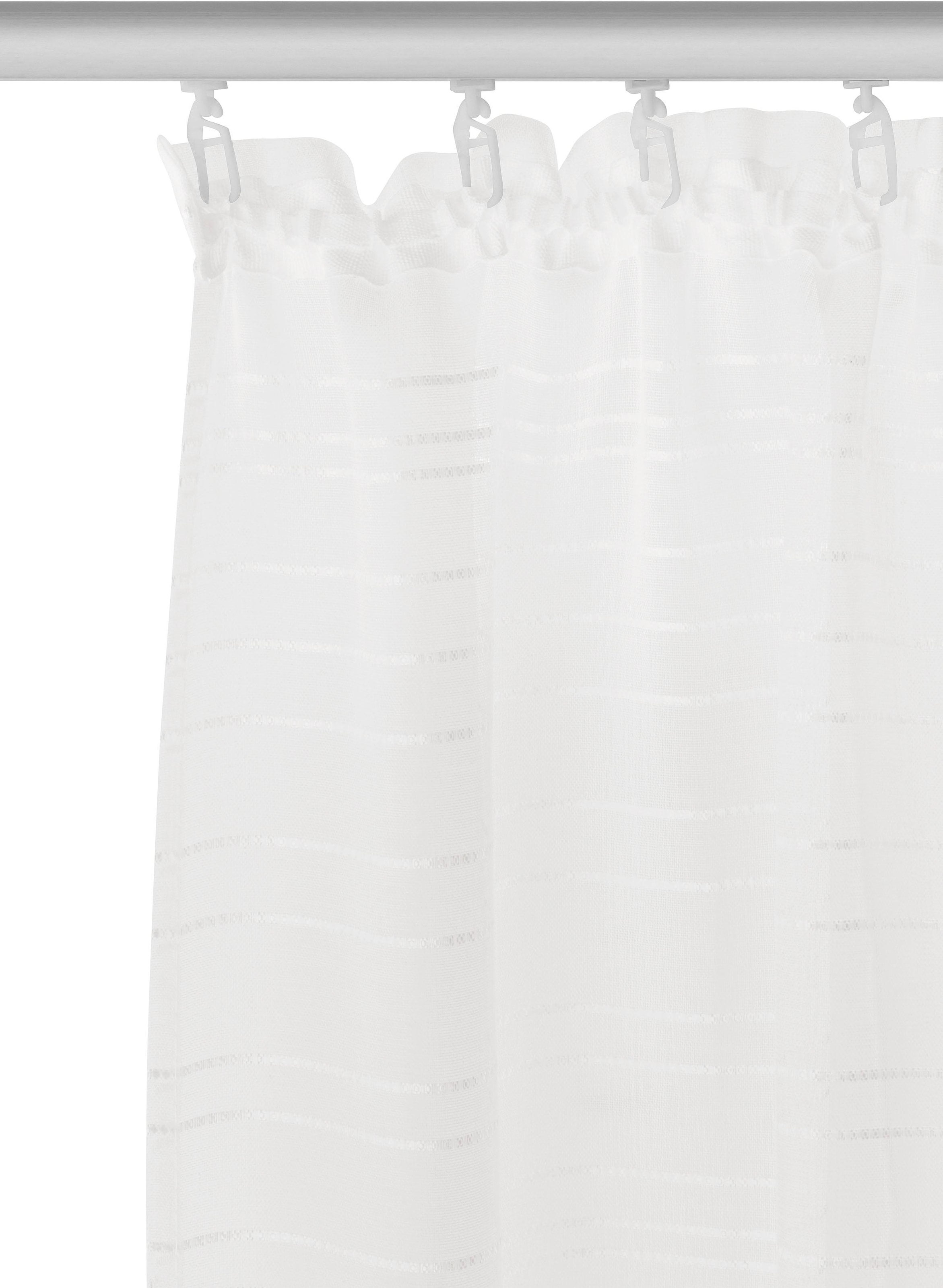 Bruno Banani Rideau »Linus« Bande volante 1 cuis tlg. 1 Schal, eingewebte Querstreifen, verschiedene Grössen,