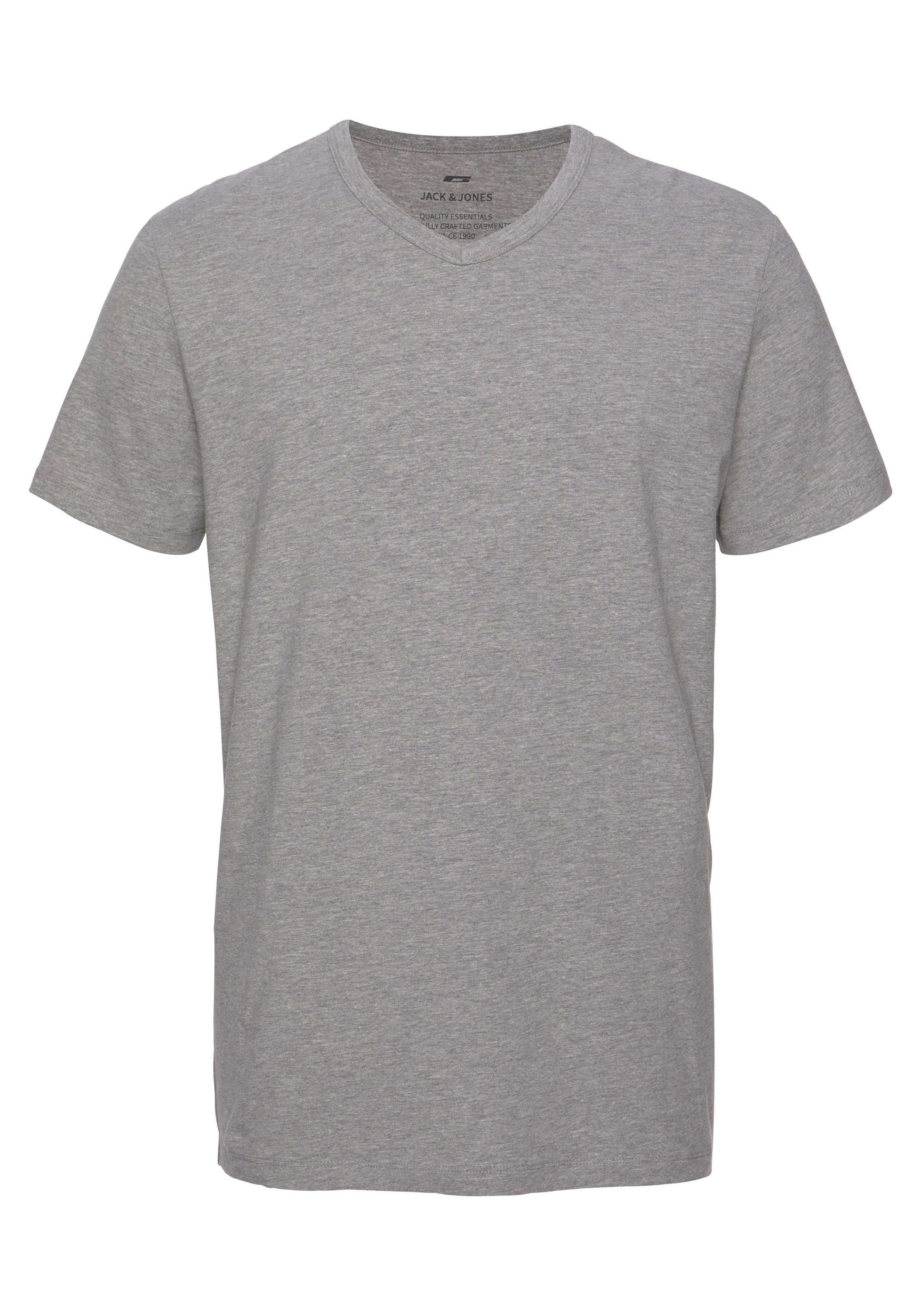 Jack & Jones T-Shirt »SLIM- FIT BASIC TEE V-NECK« mit V-Ausschnitt