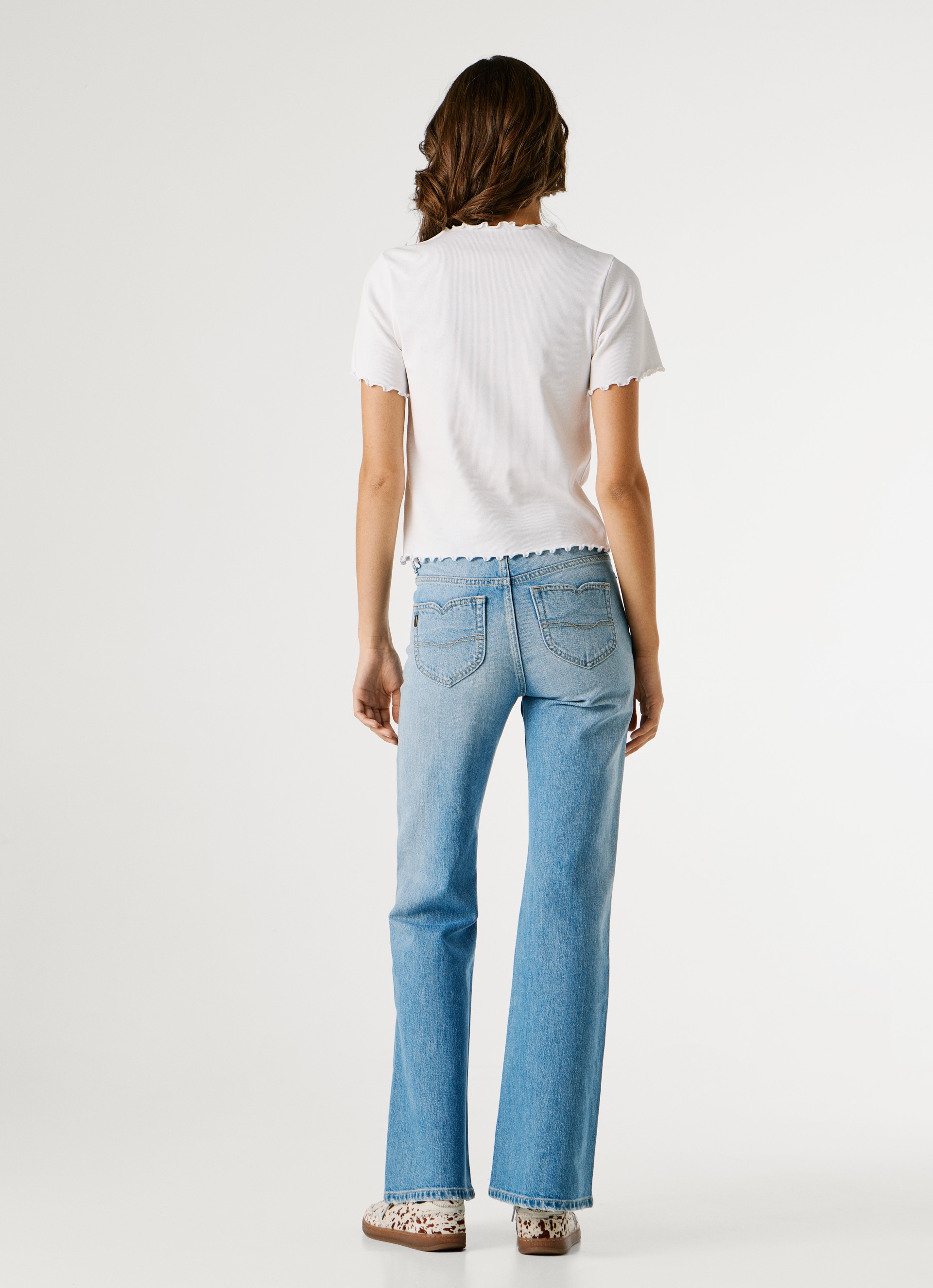 Pepe Jeans T-Shirt »NORA« mit gewellten Abschlüssen