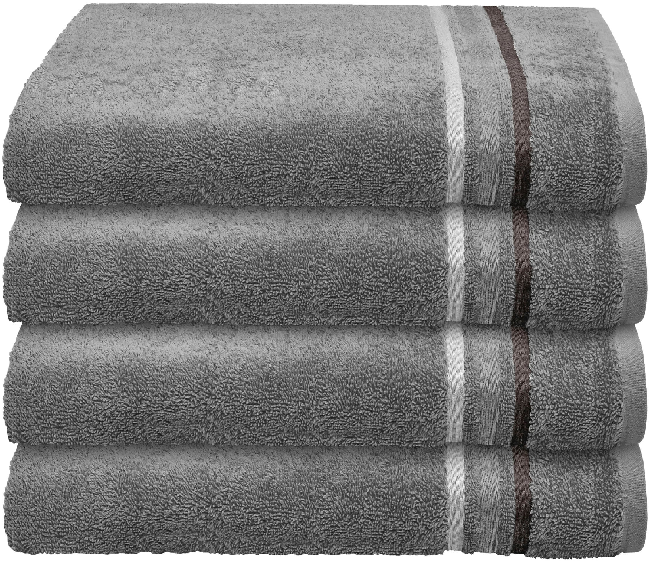 Schiesser Serviettes »Skyline Color aus 100 % Baumwolle mit eleganter Streifenbordüre« MADE IN GREEN by OEKO-TEX®