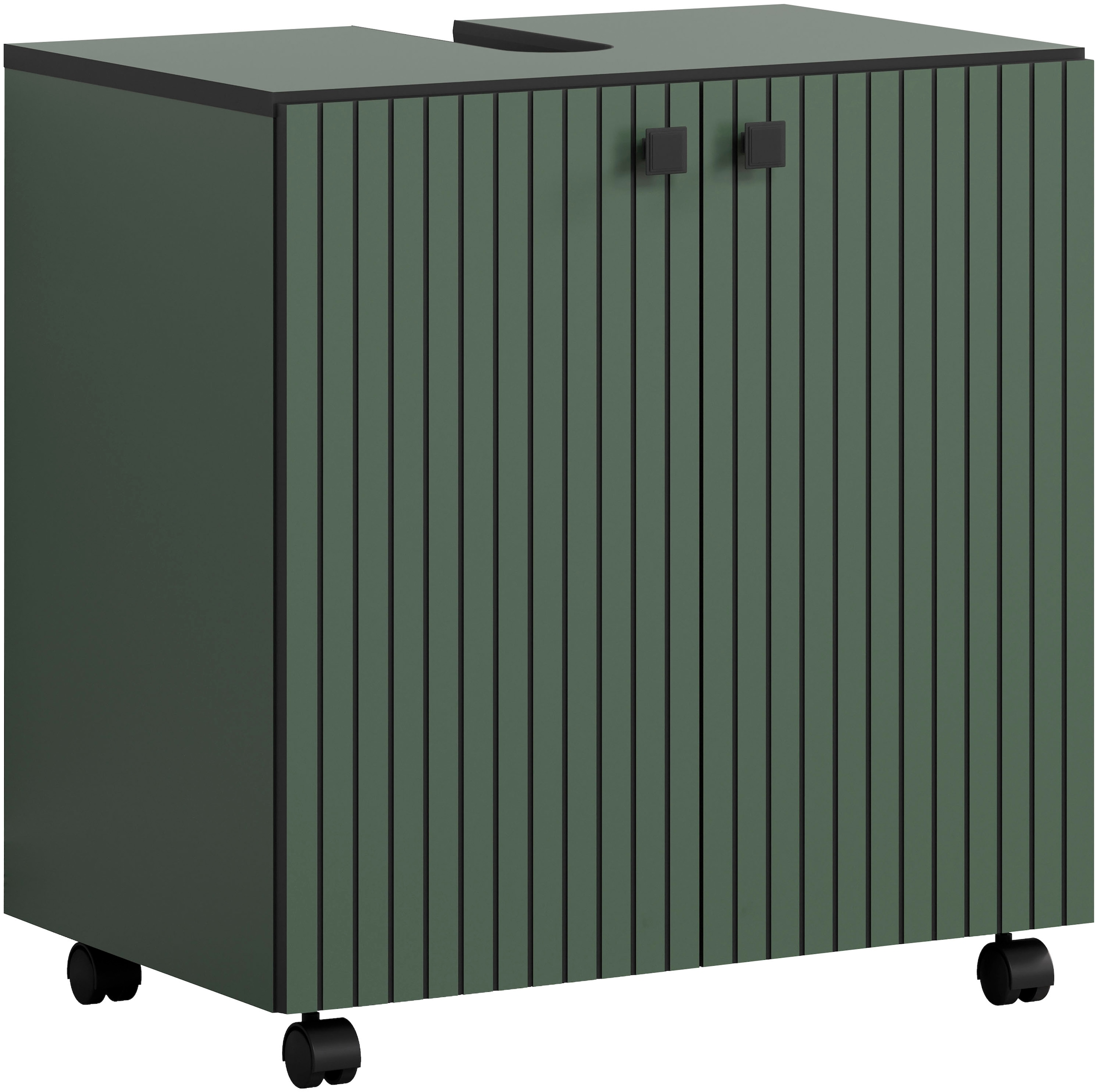 welltime Armoire sous lavabo »Amrum« Waschtisch auf Rollen - (B/T/H) wahlweise 60-80/42/64 cm