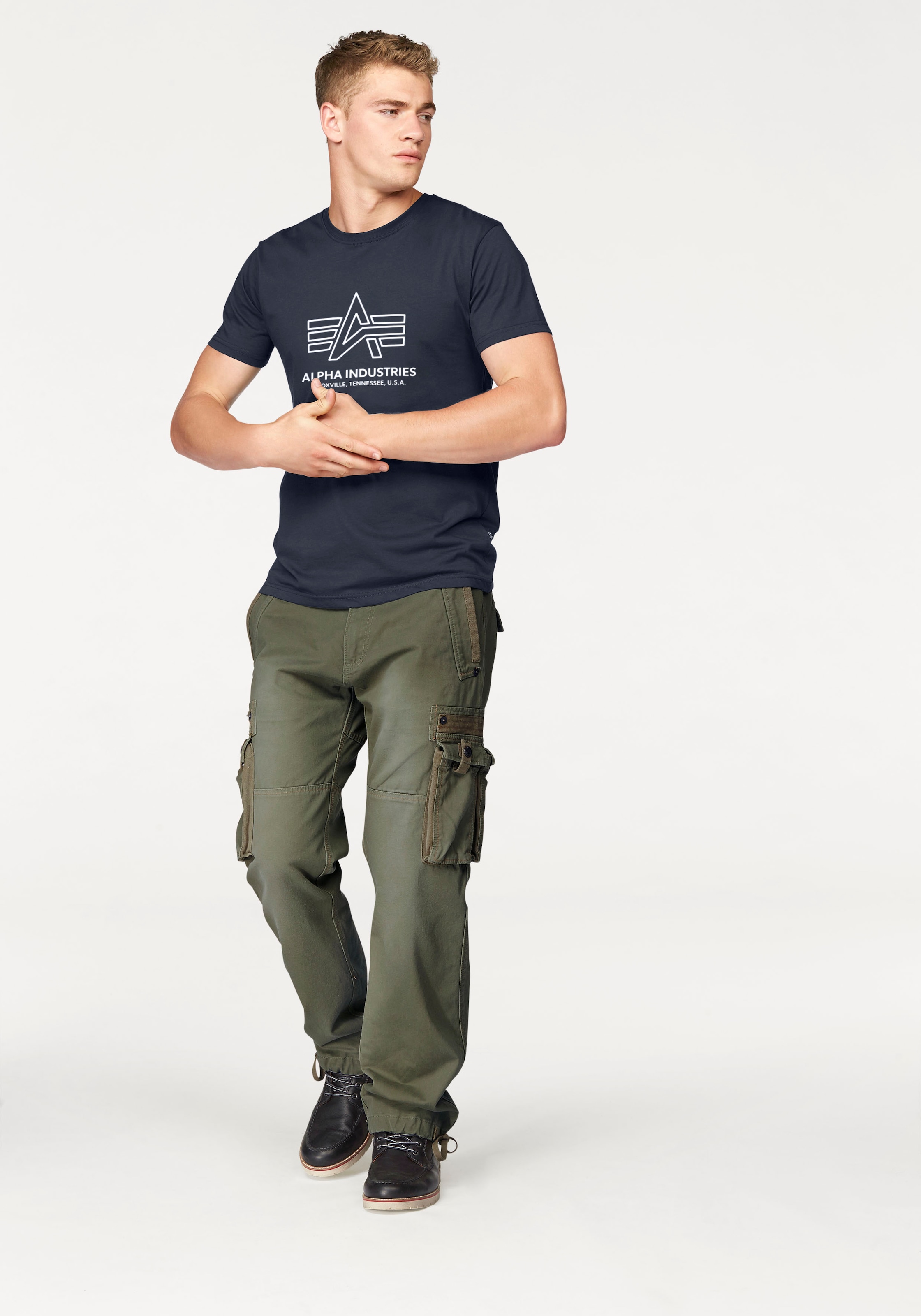 Alpha Industries Shirt à col rond »Logo Print T«