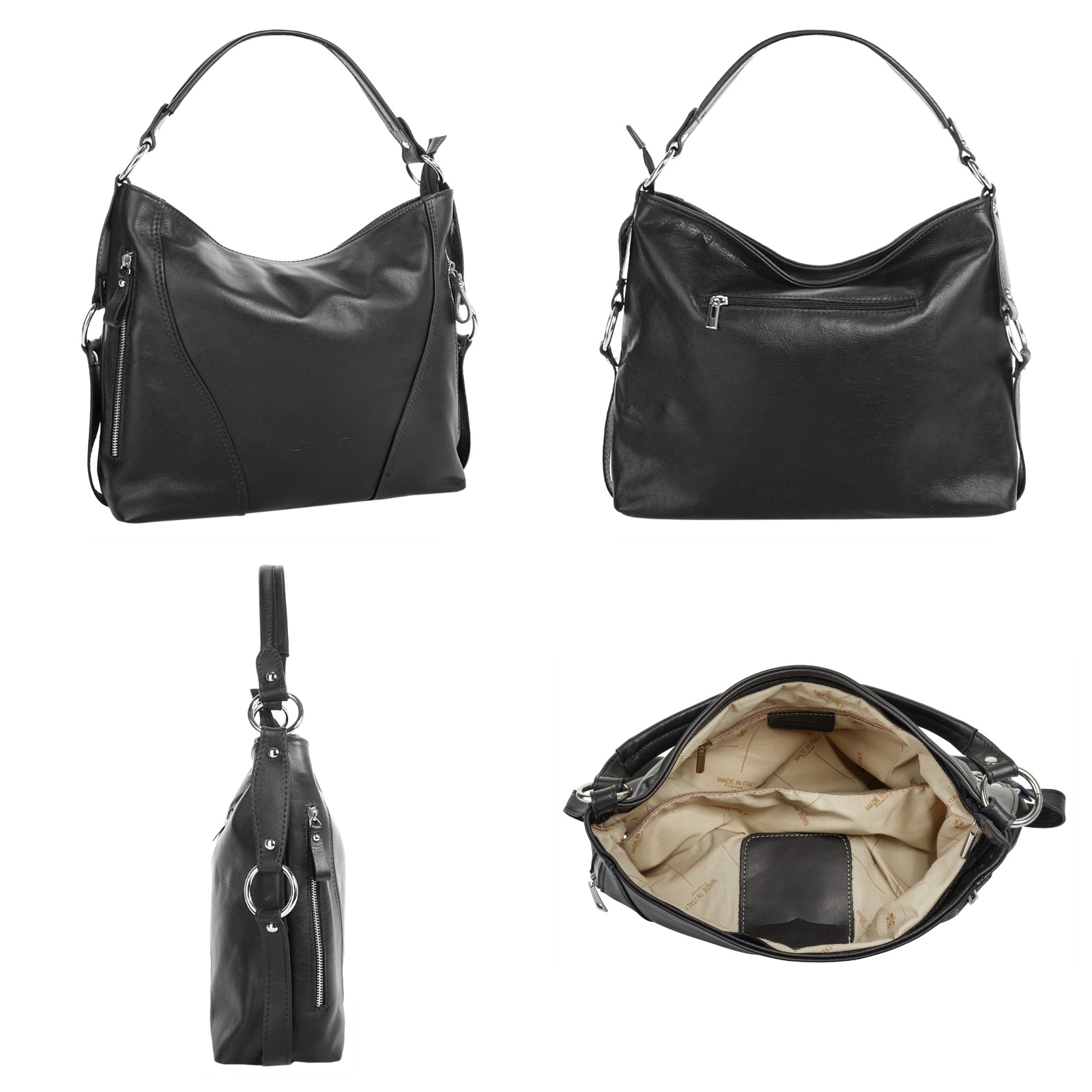 Samantha Look Sac à bandoulière echt Leder, Made in Italy