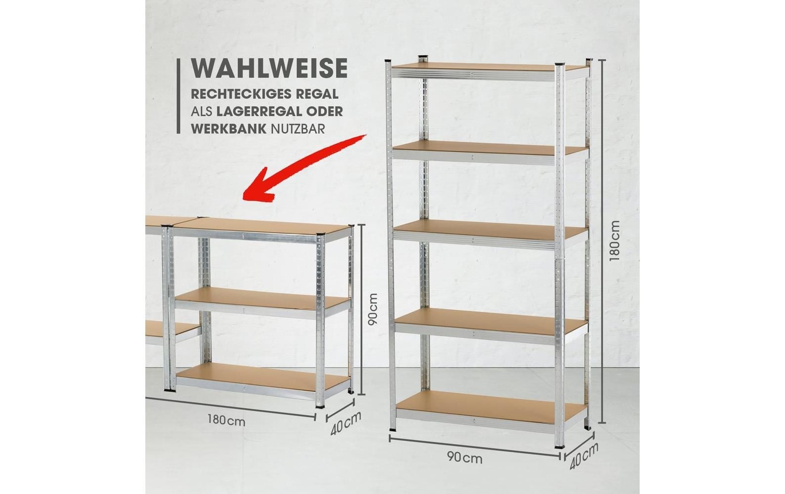 EASYmaxx Étagère multi-usages »180 x 90 x 40 cm«