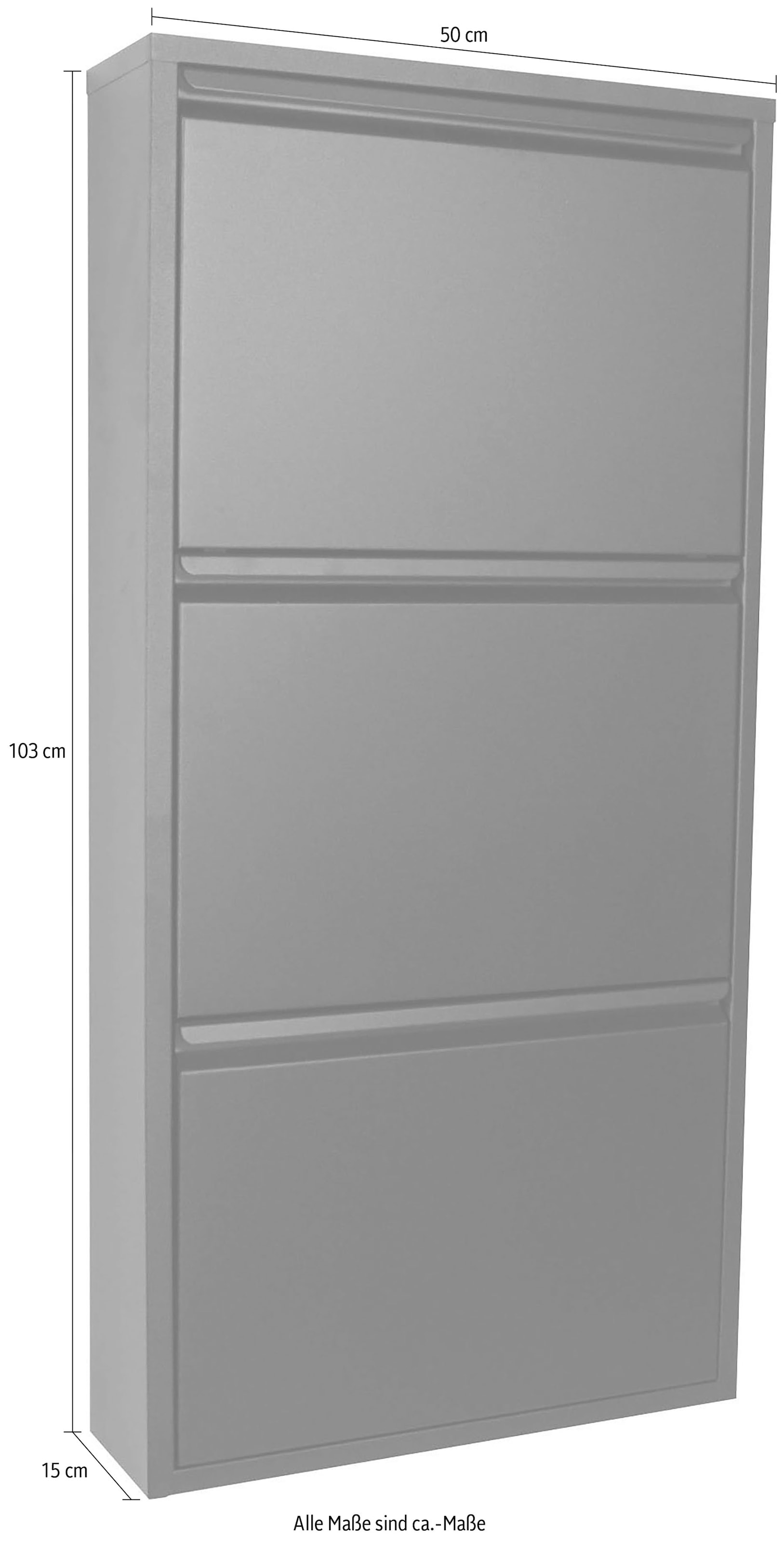 Spinder Design Schuhschrank »Billi Schuhklapper« Metall, Breite 40 cm, Höhe 103 cm, 3 Klappen
