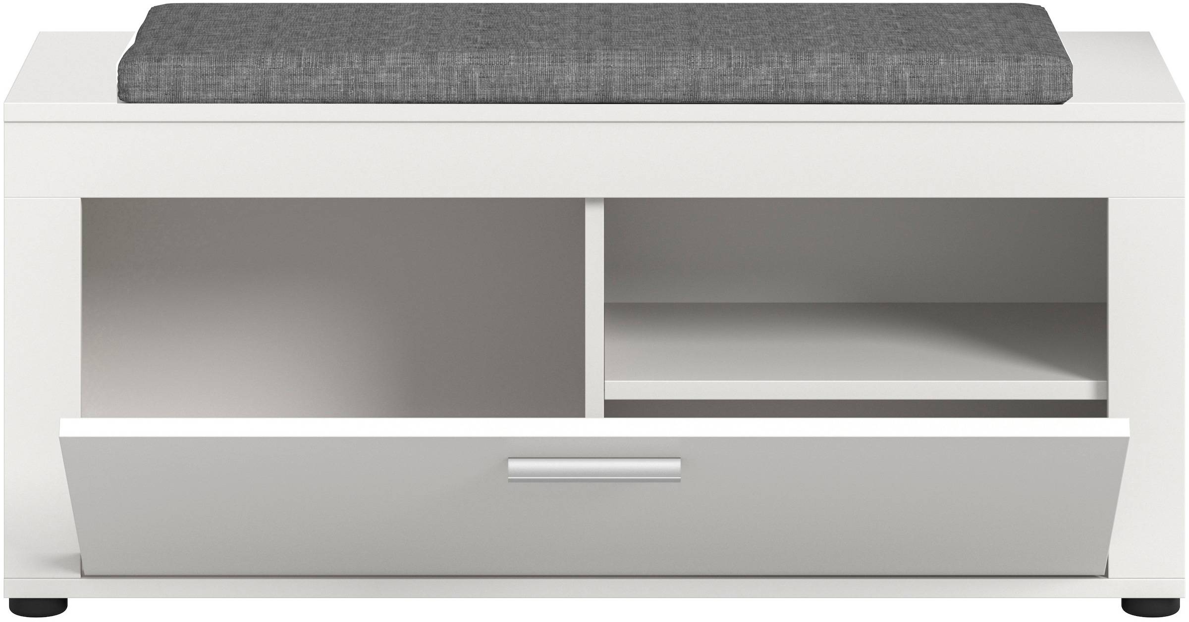 GOODproduct Sitzbank »AOSTA, Breite 100cm, inkl. Sitzkissen,  1 Klappe, 2 Fächer« in verschiedenen Farbausführungen erhältlich, individuell kombinierbar, 2 Stk. tlg. Garderobenbank, Flurbank, Bank, Dielenbank, Schuhbank, Garderobe