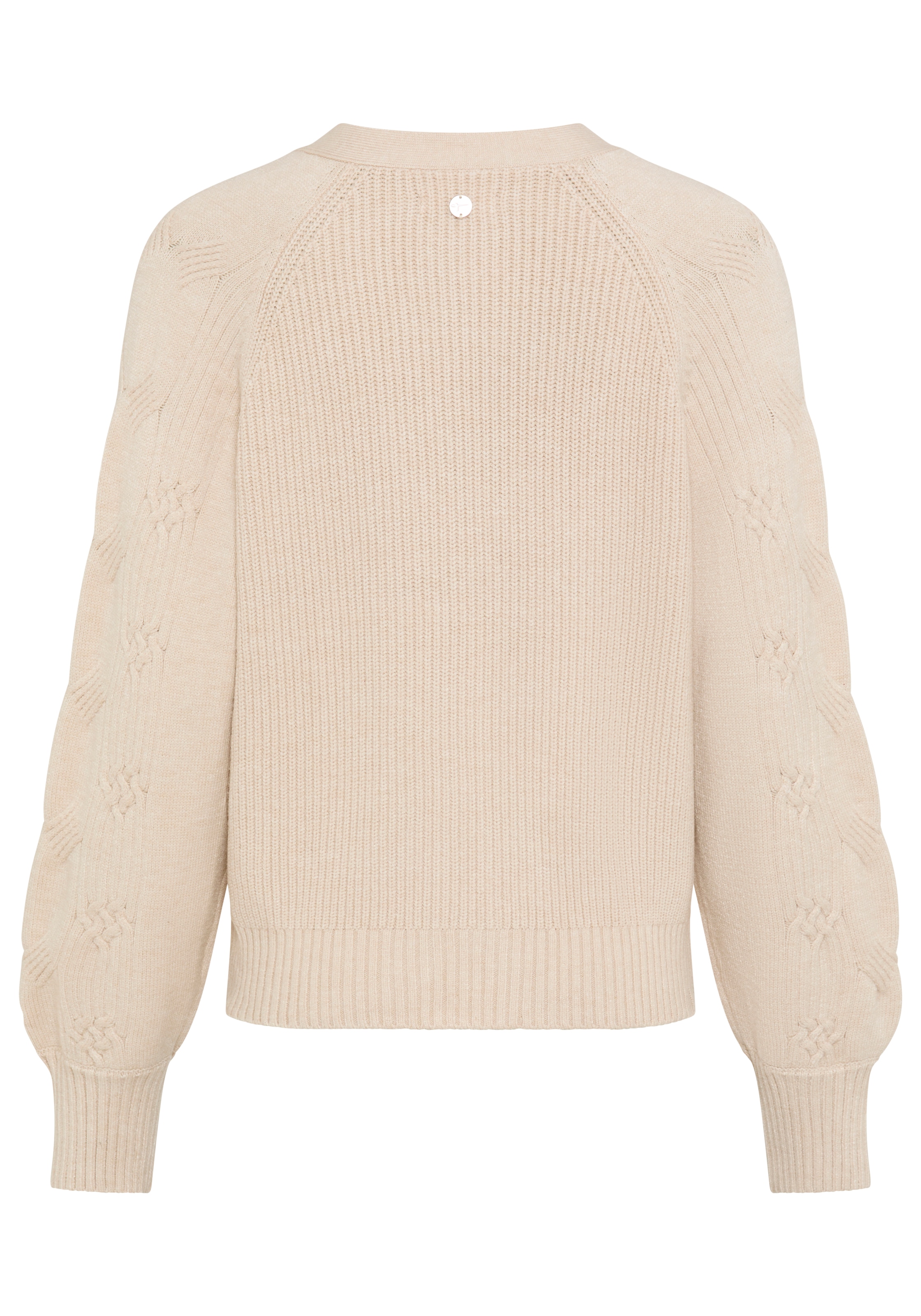 Tamaris Veste en tricot »mit V-Ausschnitt und Zopfstrickmuster« en mélange de viscose doux