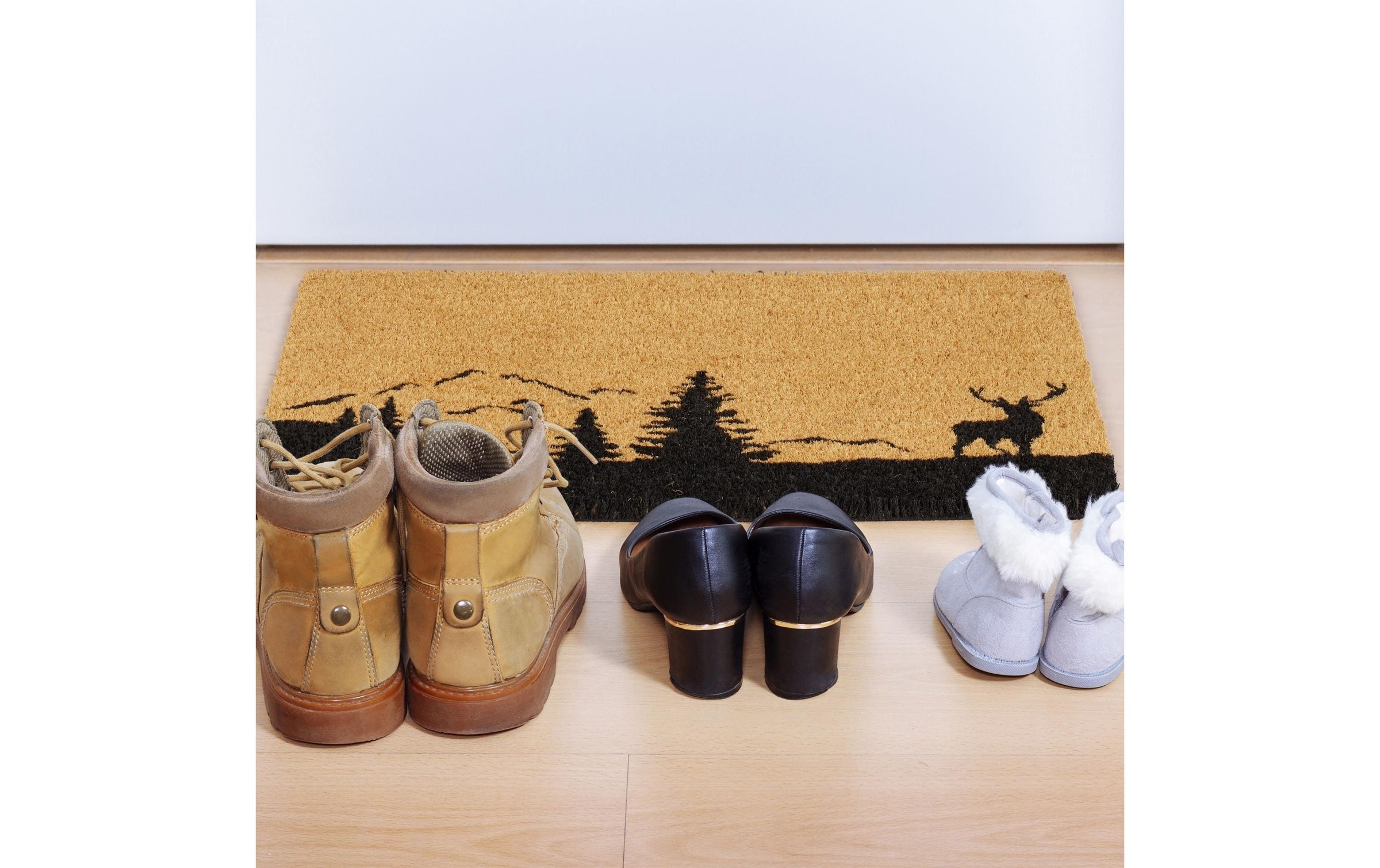 relaxdays Tapis de sol »Hirsch & Bäume 42 cm x 62 cm«
