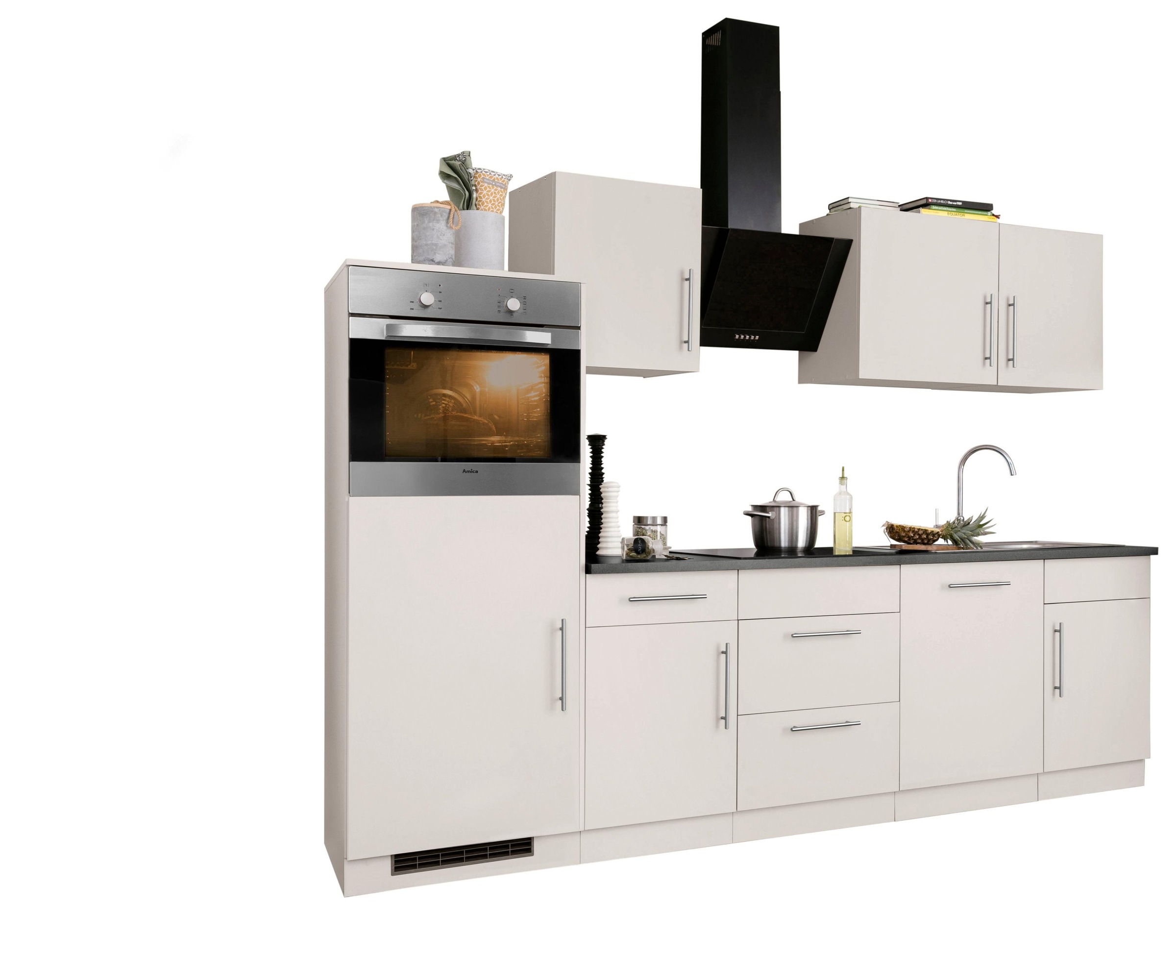 wiho Küchen Küchenzeile »Cali« ohne E-Geräte, Breite 280 cm