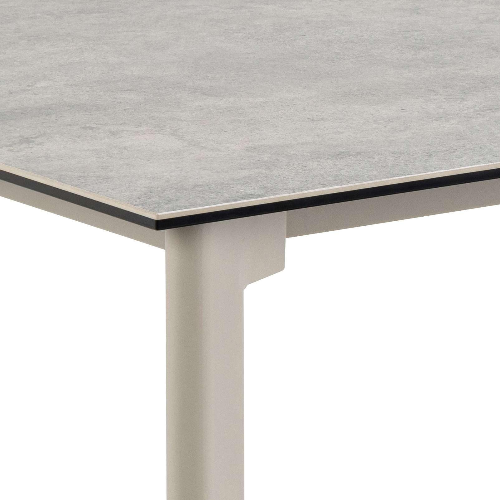 ACTONA GROUP Table de salle à manger »Palermo« table à manger, plateau gris Anista rugueux céramique, 160x90x75cm