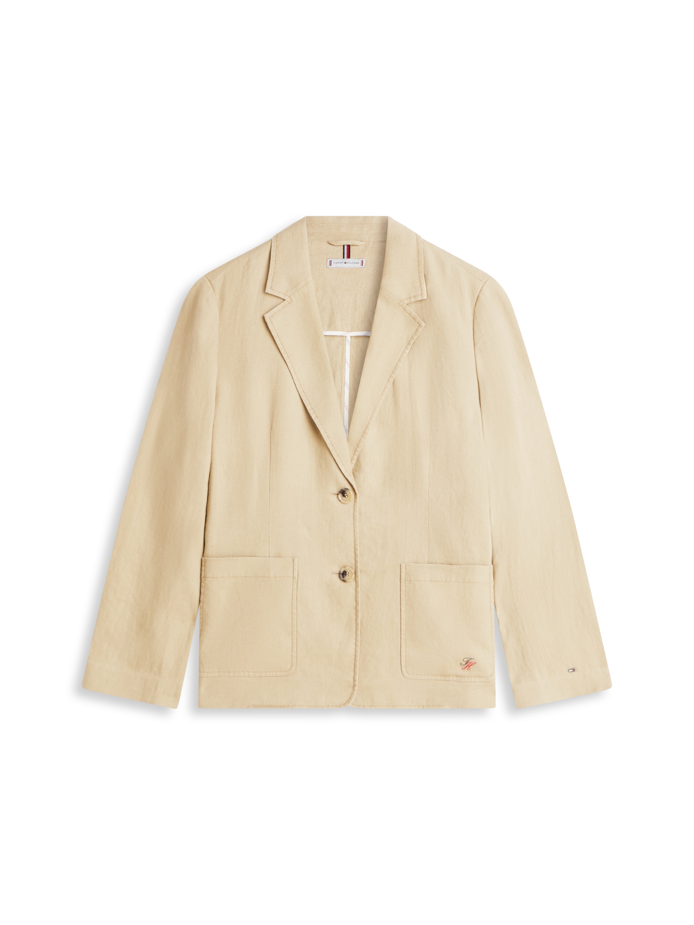 Tommy Hilfiger Blazer court »NEW ESS LINEN REG SB BLAZER« avec poches appliquées