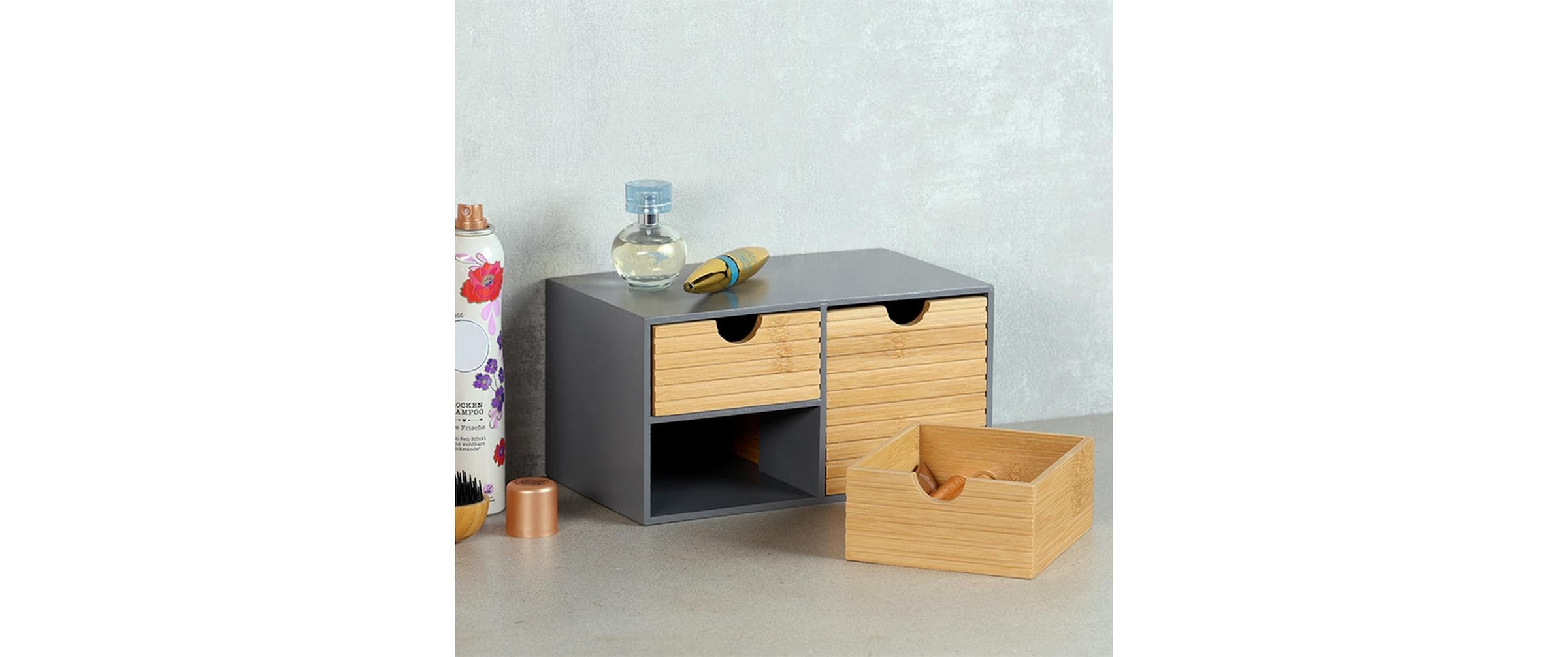 KESPER® Boîte de rangement »Küchenregal, Aufbewahrungsbox, FSC®-zertifiziert« Mini commode avec 3 tiroirs