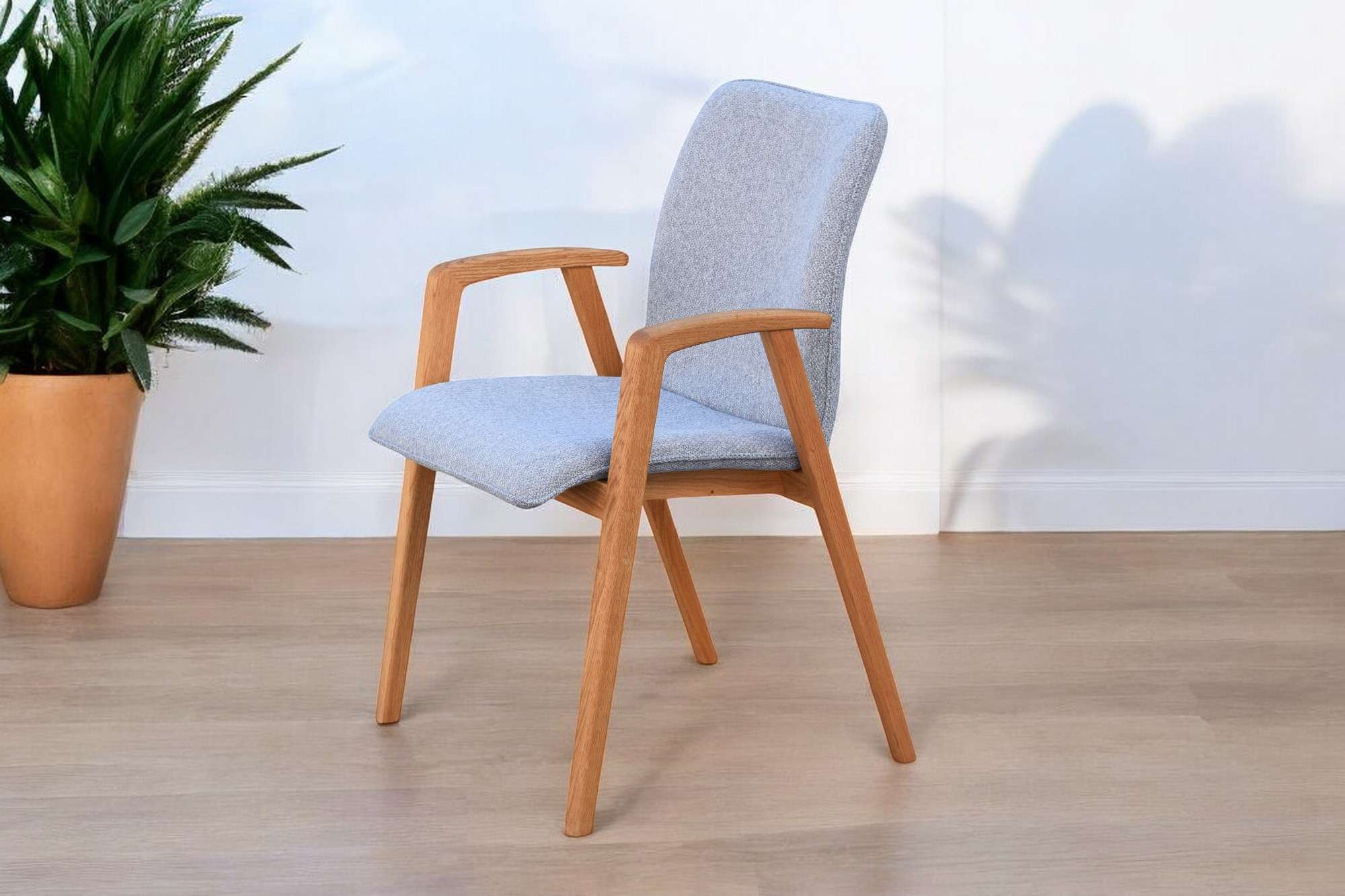 GOODproduct Chaise avec accoudoirs »Loreen Esszimmerstuhl, Polsterstuhl, Designstuhl« (Set) 2 cuismit Massivgestell, hochwertig gearbeitet, Armlehnen, stilvoll, bequem