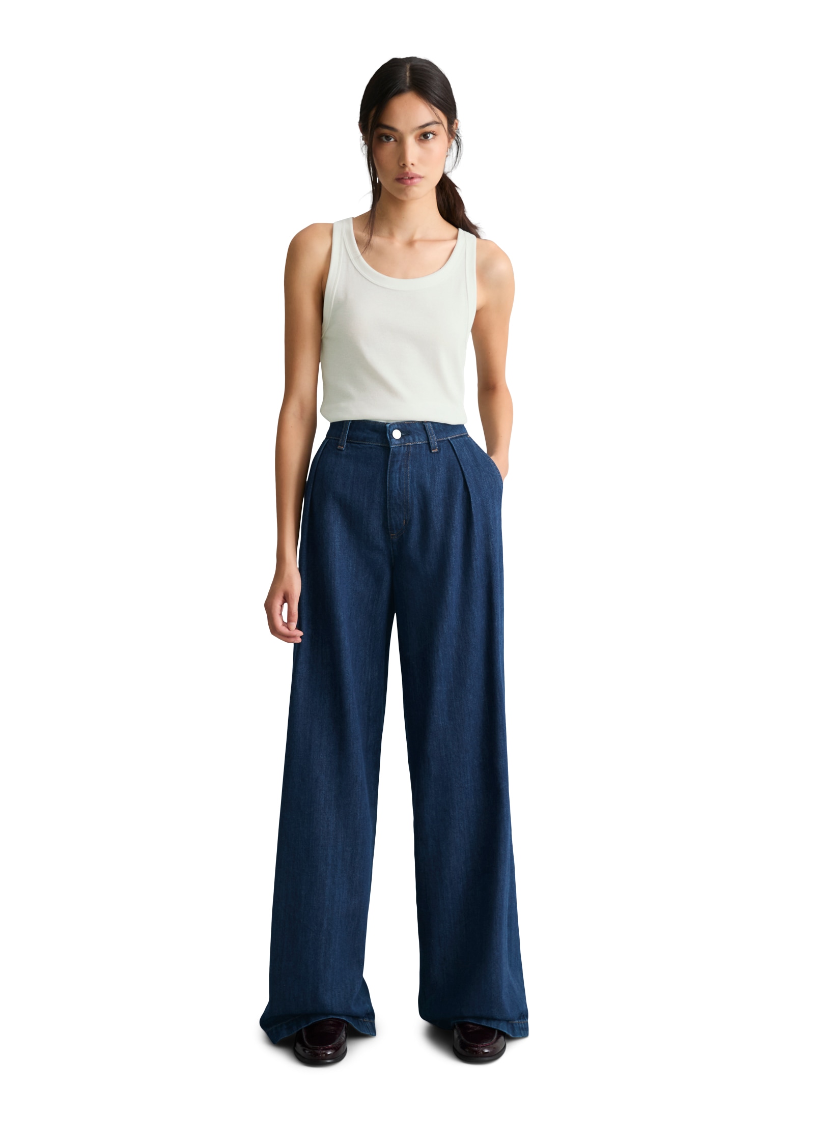 Marc O'Polo DENIM Jeans large Jean à plis larges fabriqué avec Orange Fiber