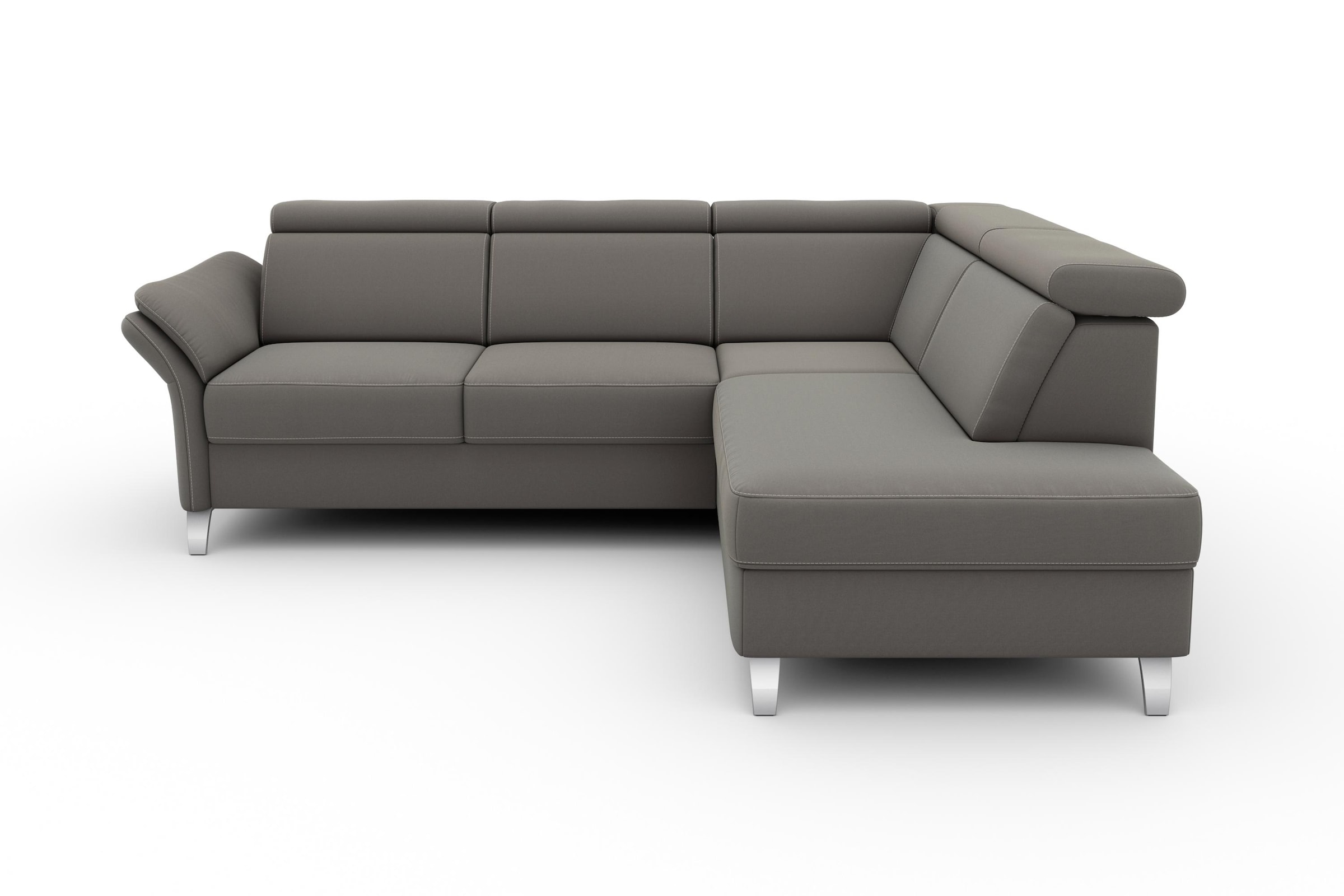 sit&more Ecksofa »Vincenzo L-Form« inklusive Kopfteilverstellung, wahlweise mit Bettfunktion, Bettkasten