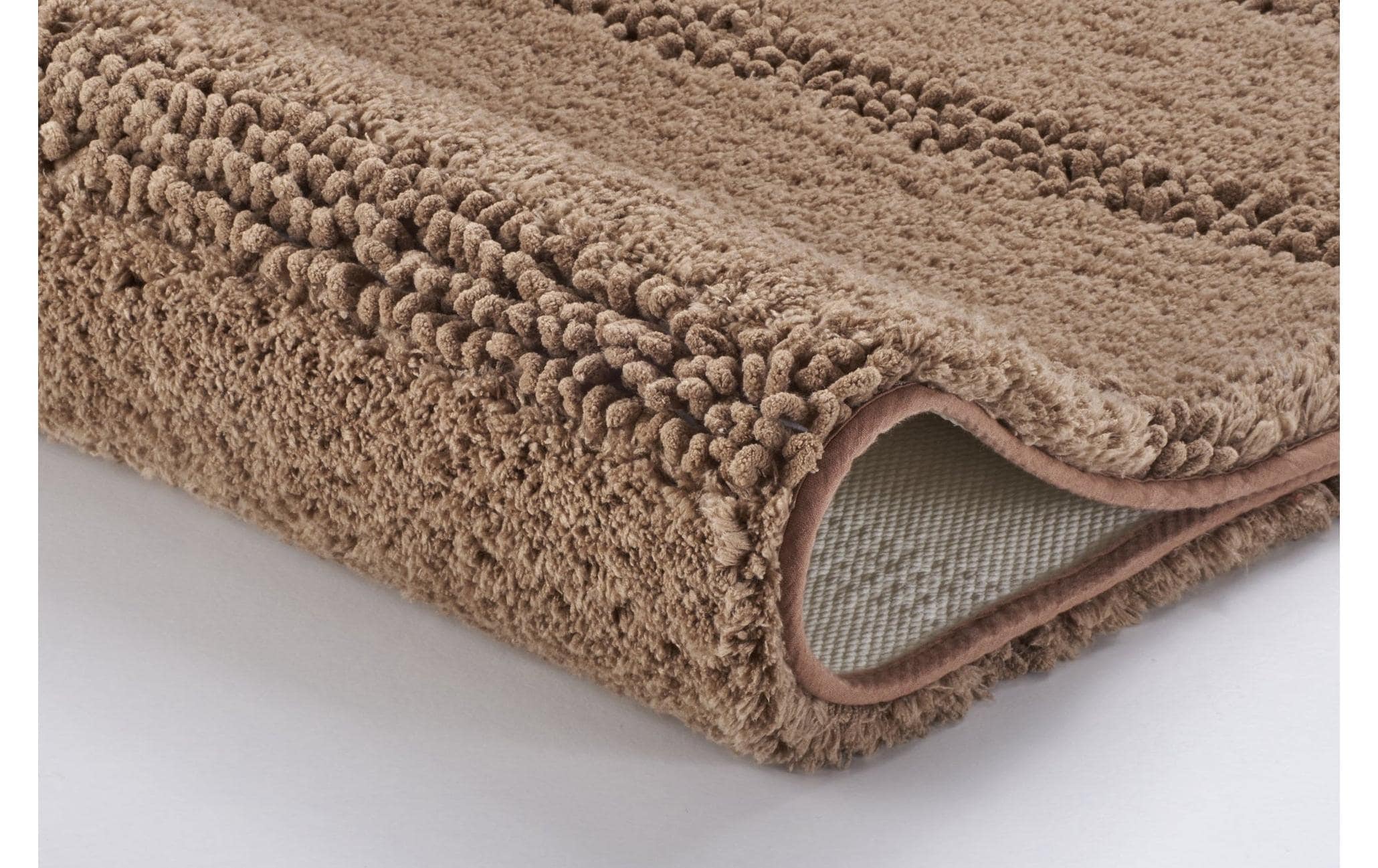 Kleine Wolke Tapis de bain »Monrovia« Höhe 23 mm revêtement antidérapant compatible chauffage au sol Tapis de bain, couleurs unies, rayé, en microfibre, lavable