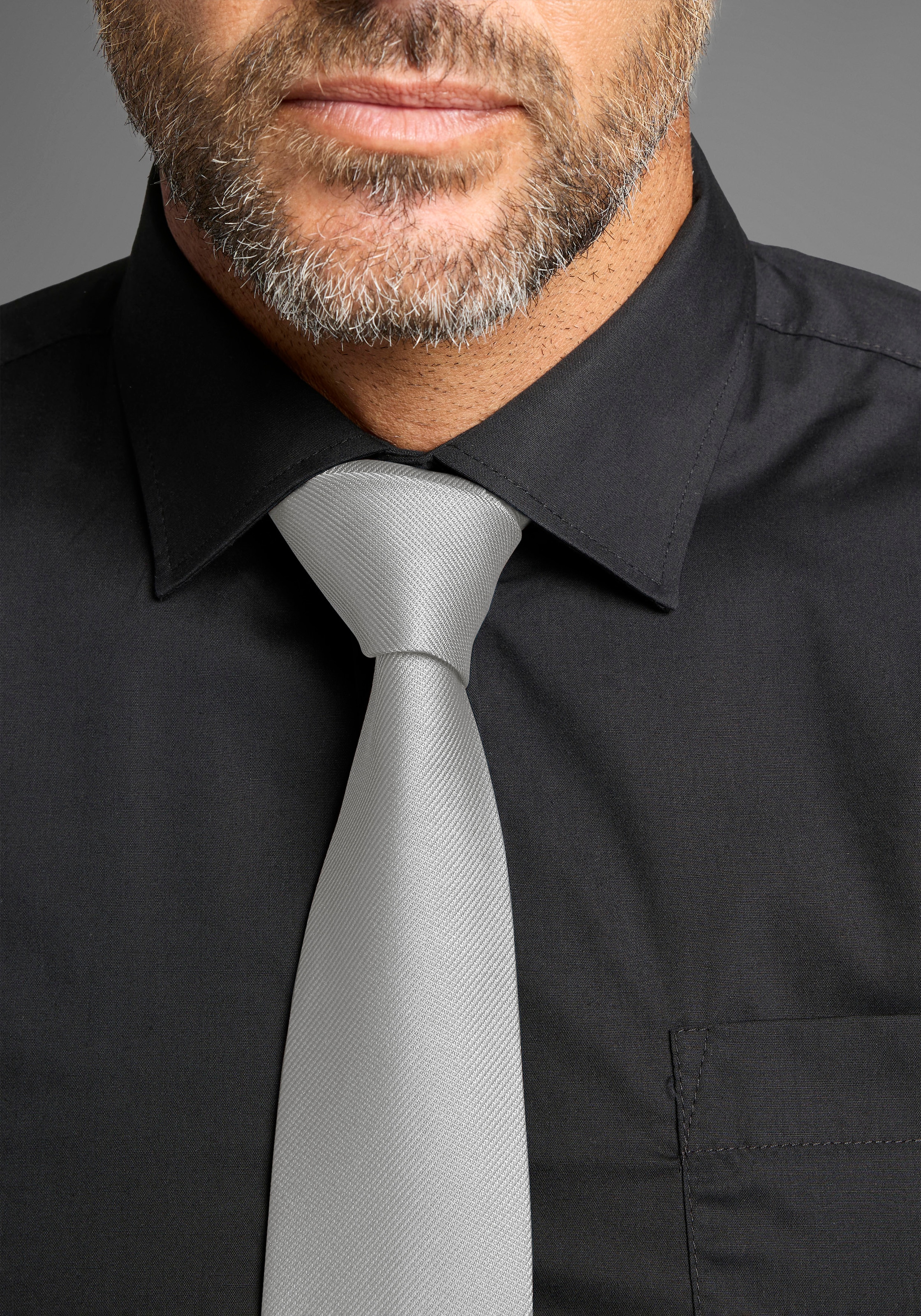 Man's World Cravate mit nimalistischem ton-ton Streifen Design