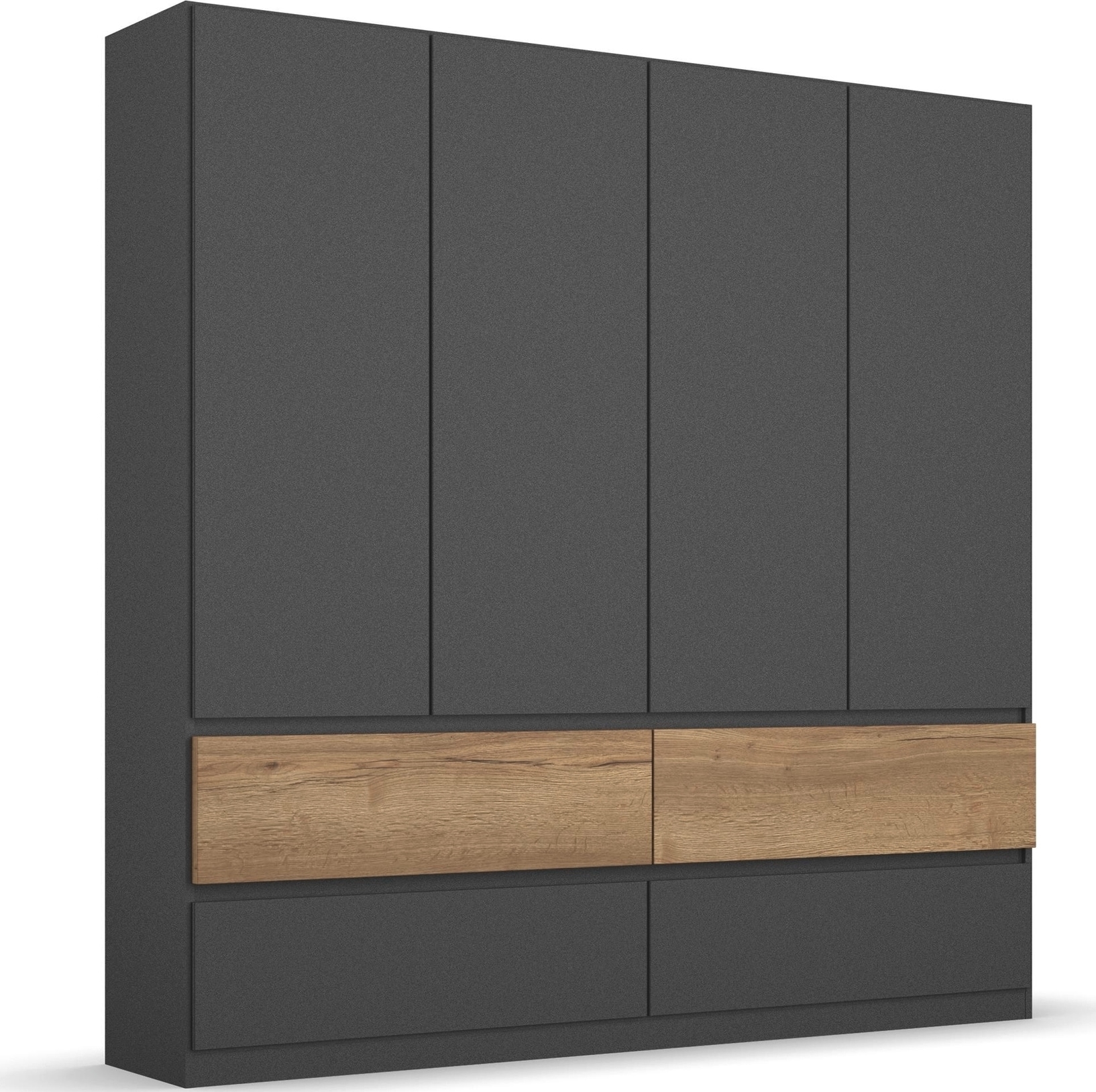 rauch Armoire à portes battantes »Winnipeg« façade sans poignée, tiroirs avec rainure de préhension, aussi avec éclairage