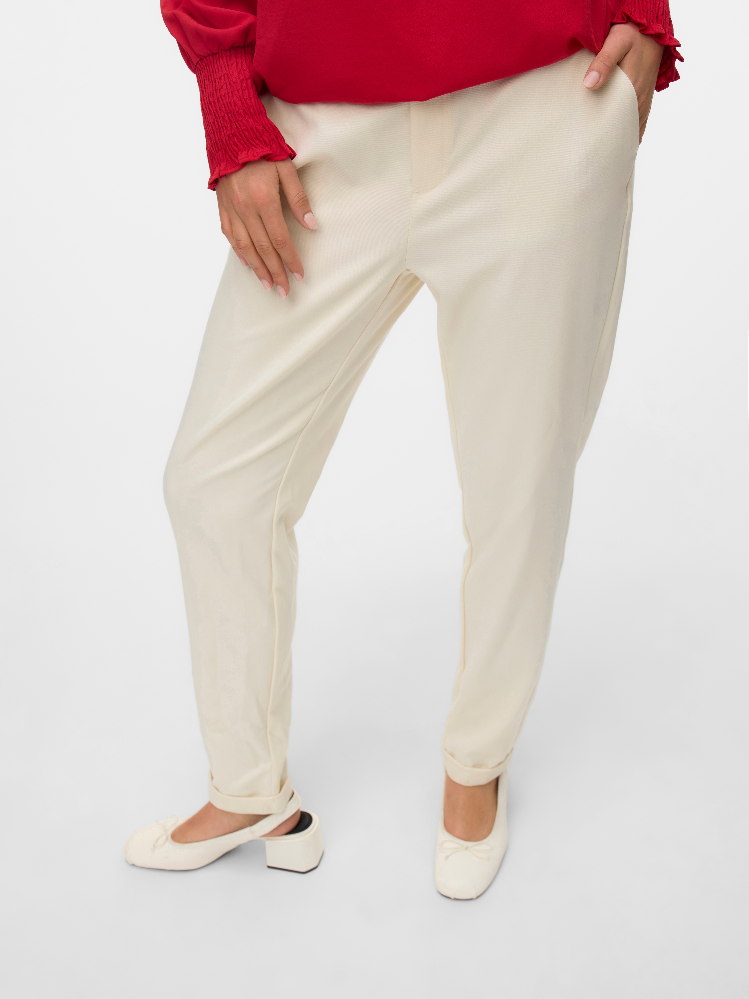 Vero Moda Pantalon de costume »VMMAYA MR LOOSE SOLID PANT NOOS«  knöchelfreie Form mit Saumaufschlag