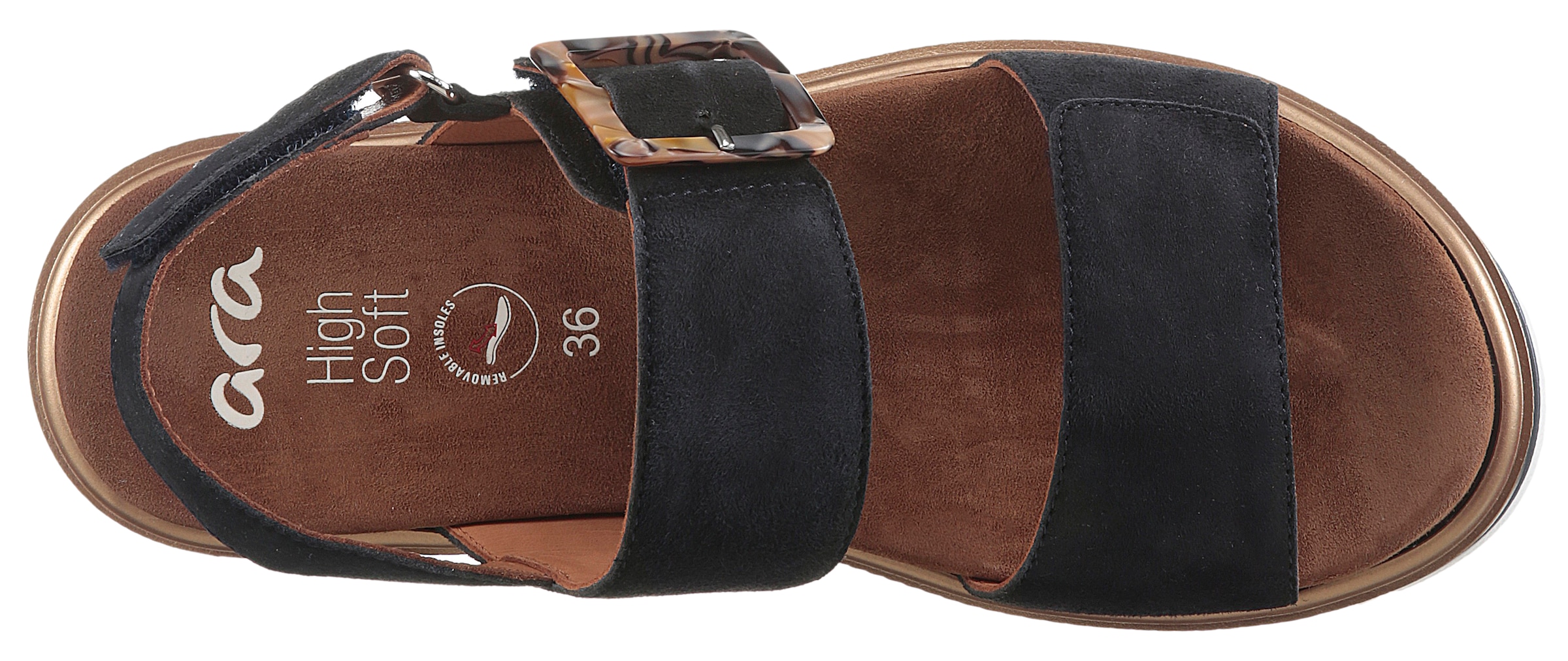 Ara Sandales à plateforme »MALAGA«  , Plateausandale, Klettschuh in Bequemweite G (= weit)