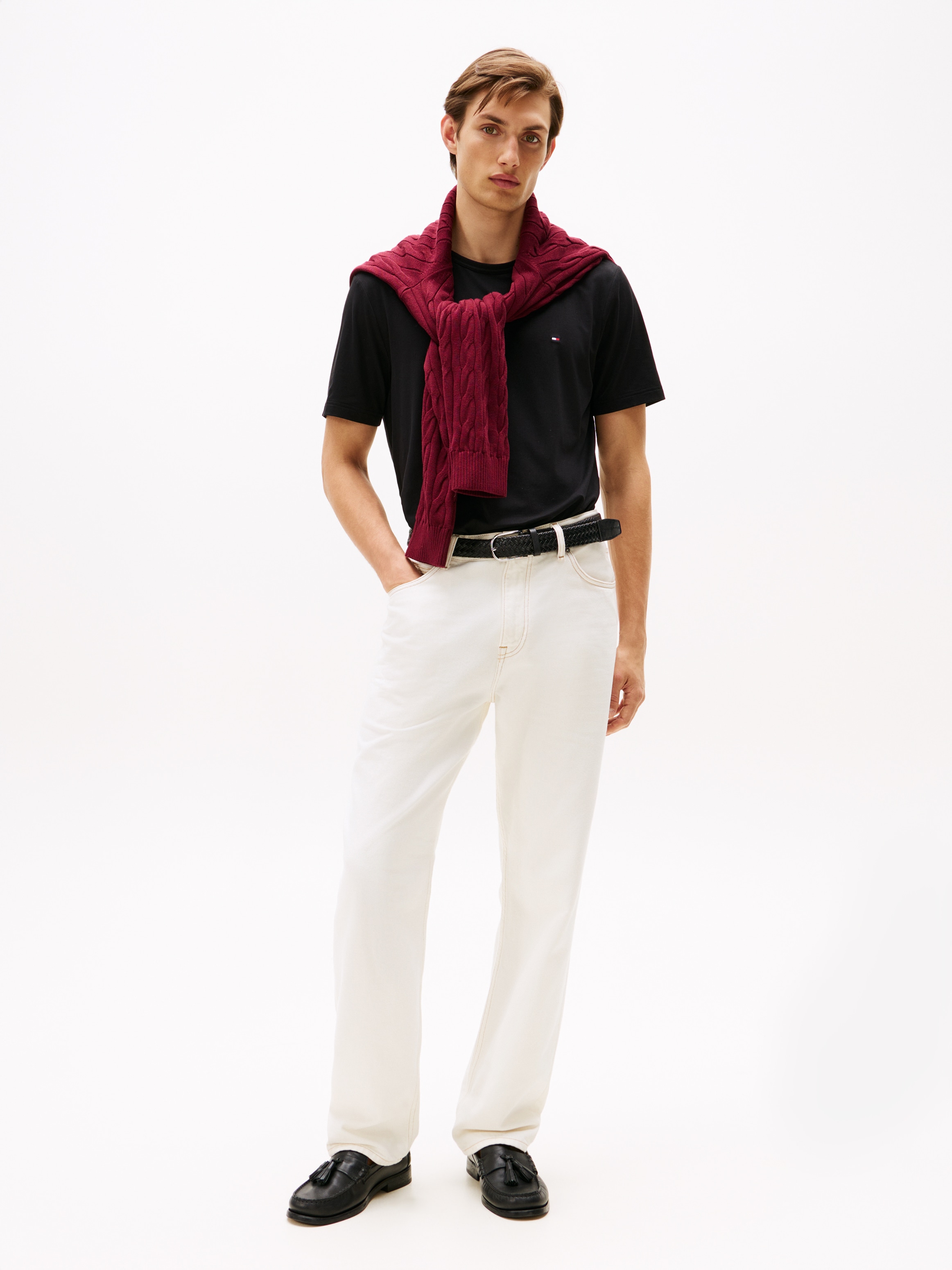 Tommy Hilfiger T-shirt »PERFORMANCE TEE« mélange de matériaux, séchage rapide