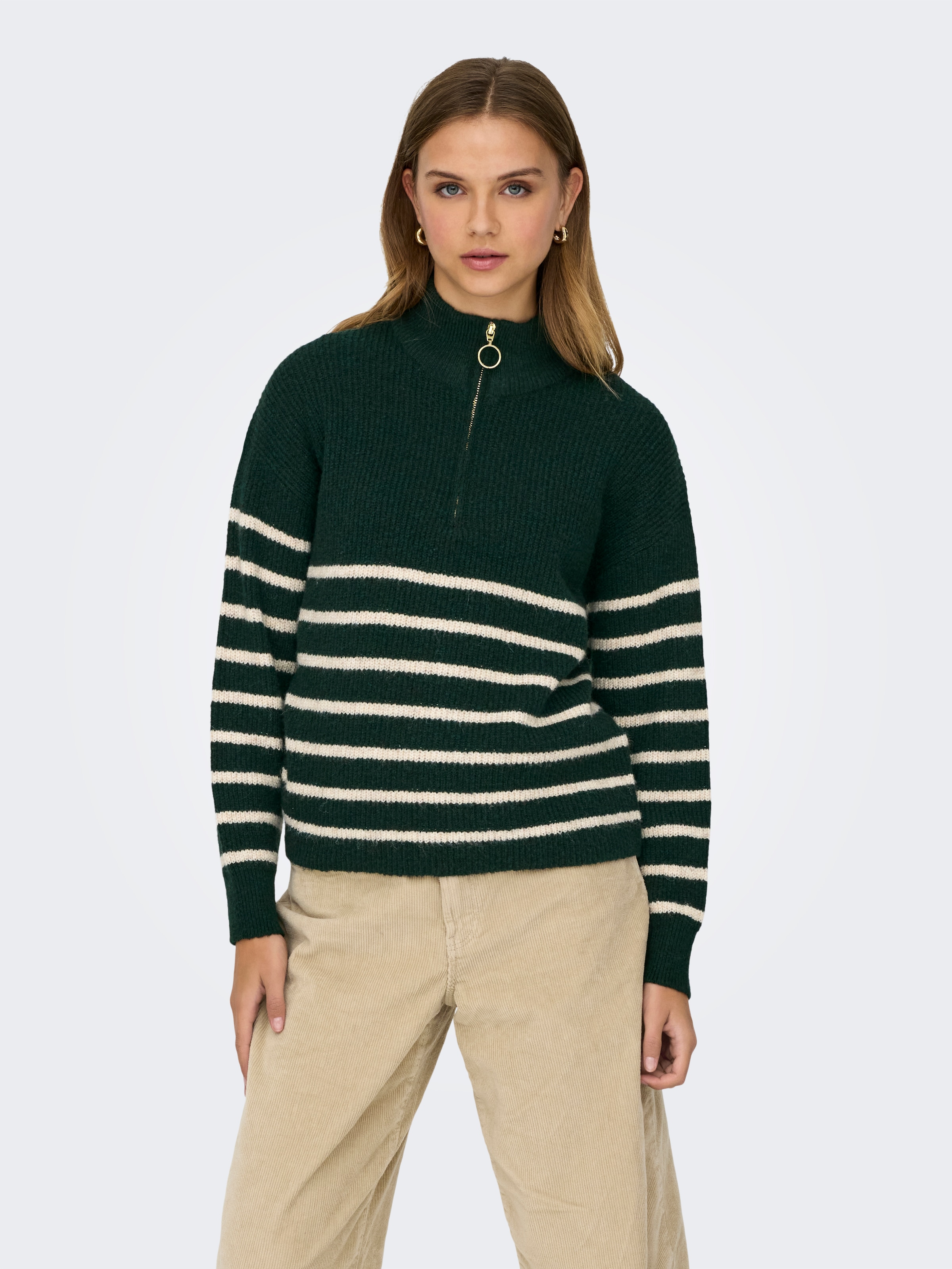 ONLY Strickpullover »ONLTOKYO L/S ZIP PULLOVER KNT NOOS«