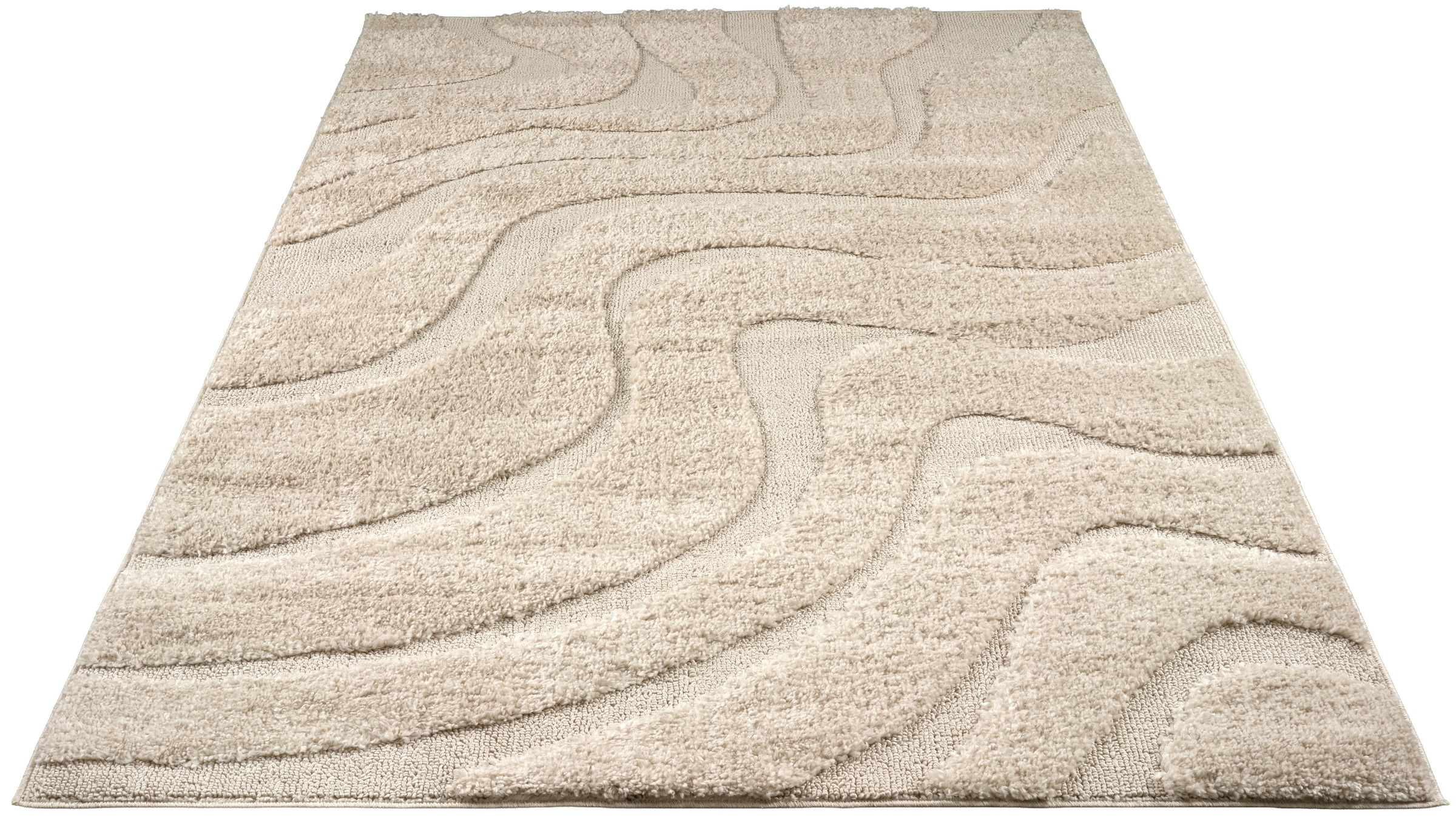 GOODproduct Teppich »Flowa, Wellenmuster, Hoch-Tief« rechteckig 20 mm Höhe Modernes Design, 3D Optik, Designteppich, Wohnzimmer