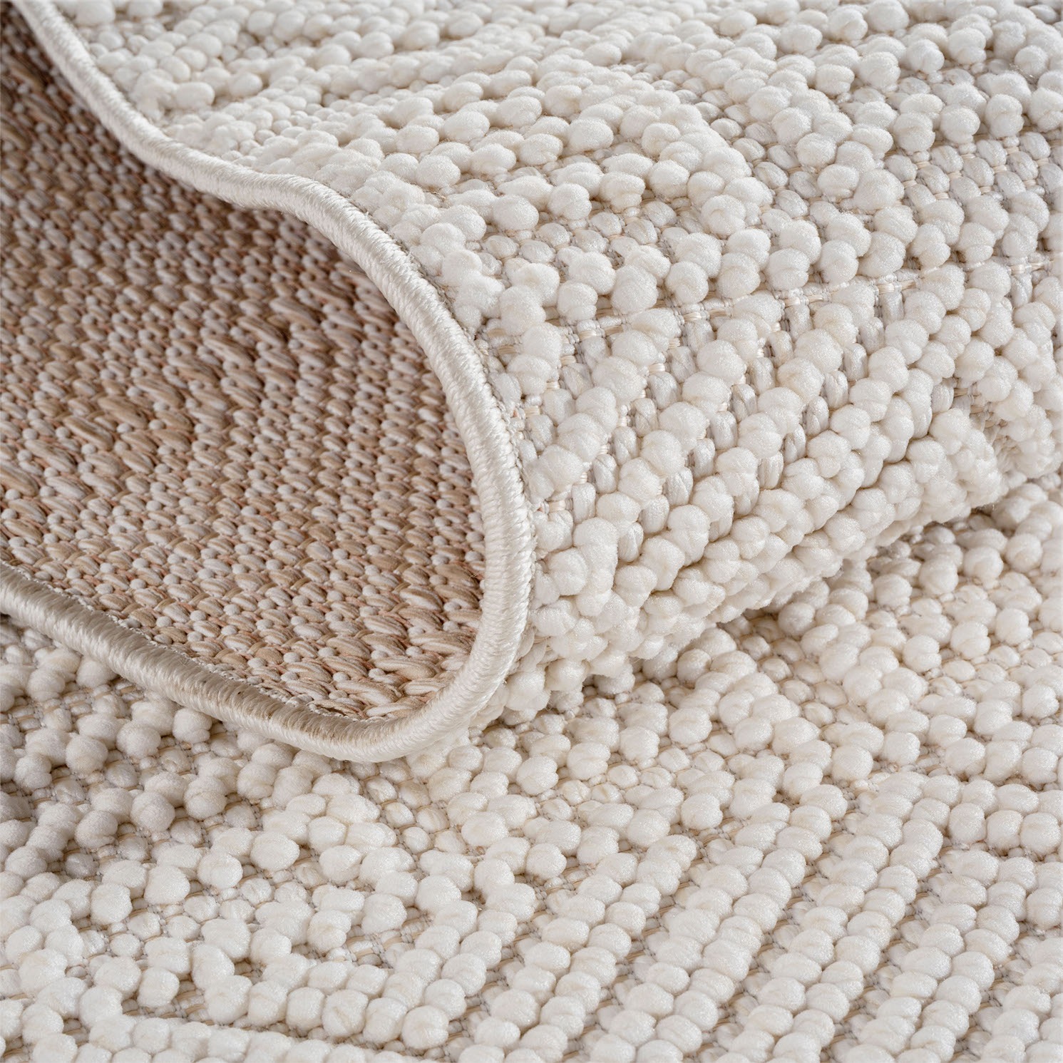 Ayyildiz Teppiche Tapis »HELIX 2202  , auch als Läufer und Rund erhältlich« Rond 7 mm Höhe Effet 3D grâce à la technique de tissage cut-loop, aspect laine, bouclé, salon