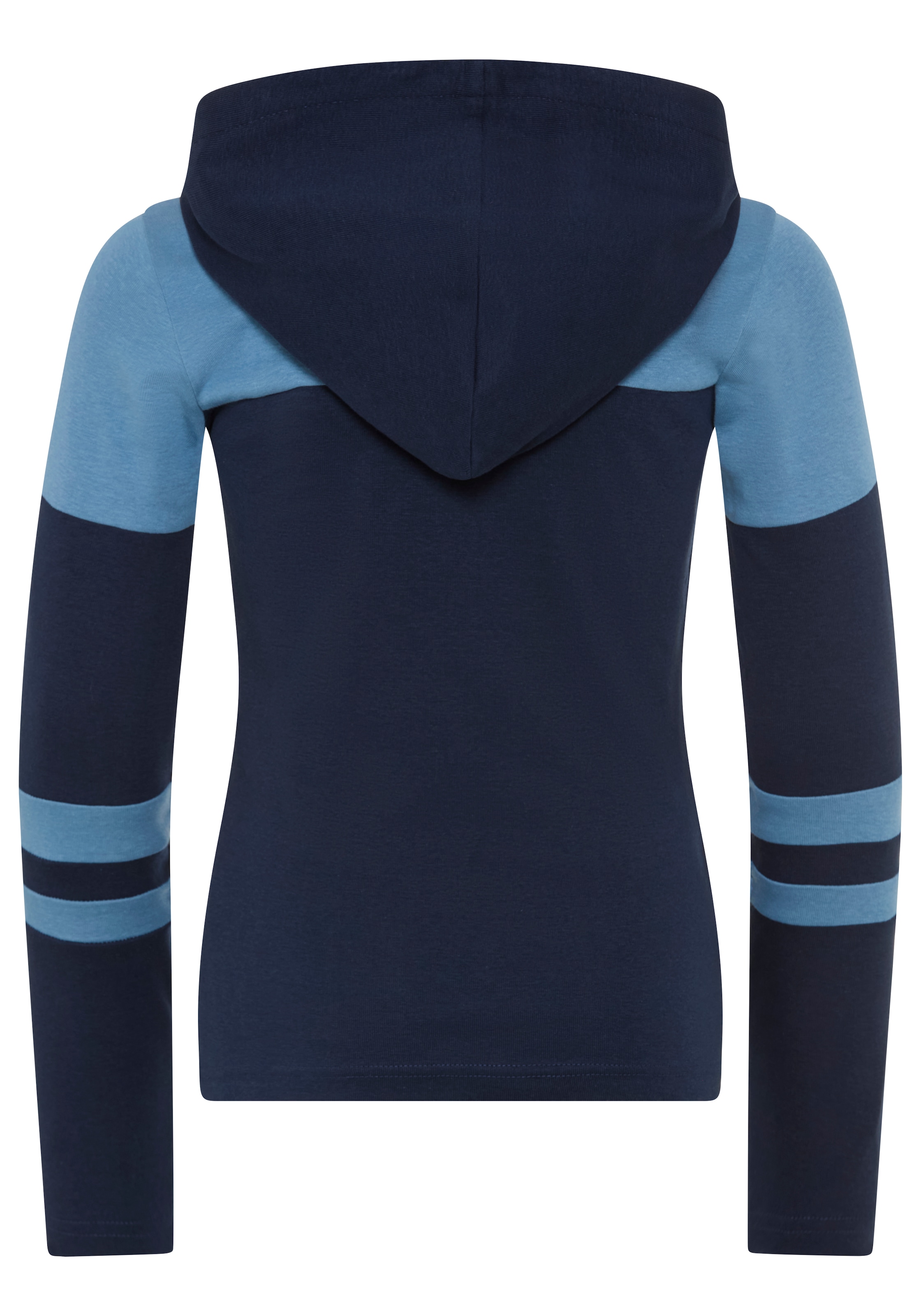 KangaROOS T-shirt à manches longues »KangaROOS Kapuzenshirt in colorblocking Design« T-shirt color block à la coupe ajustée, broderie logo