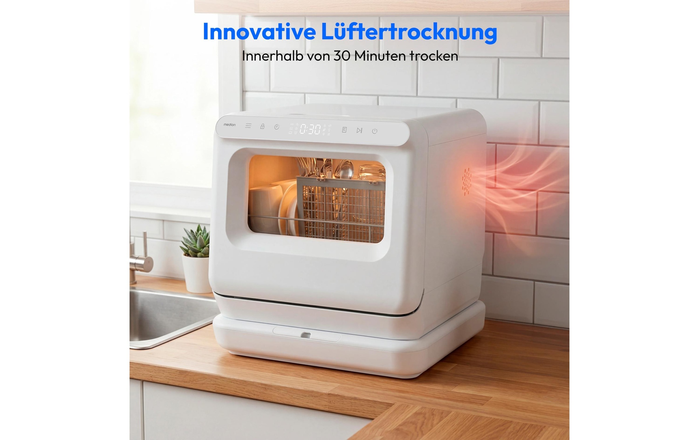 Medion® Tischgeschirrspüler 3 tlg. Massgedecke