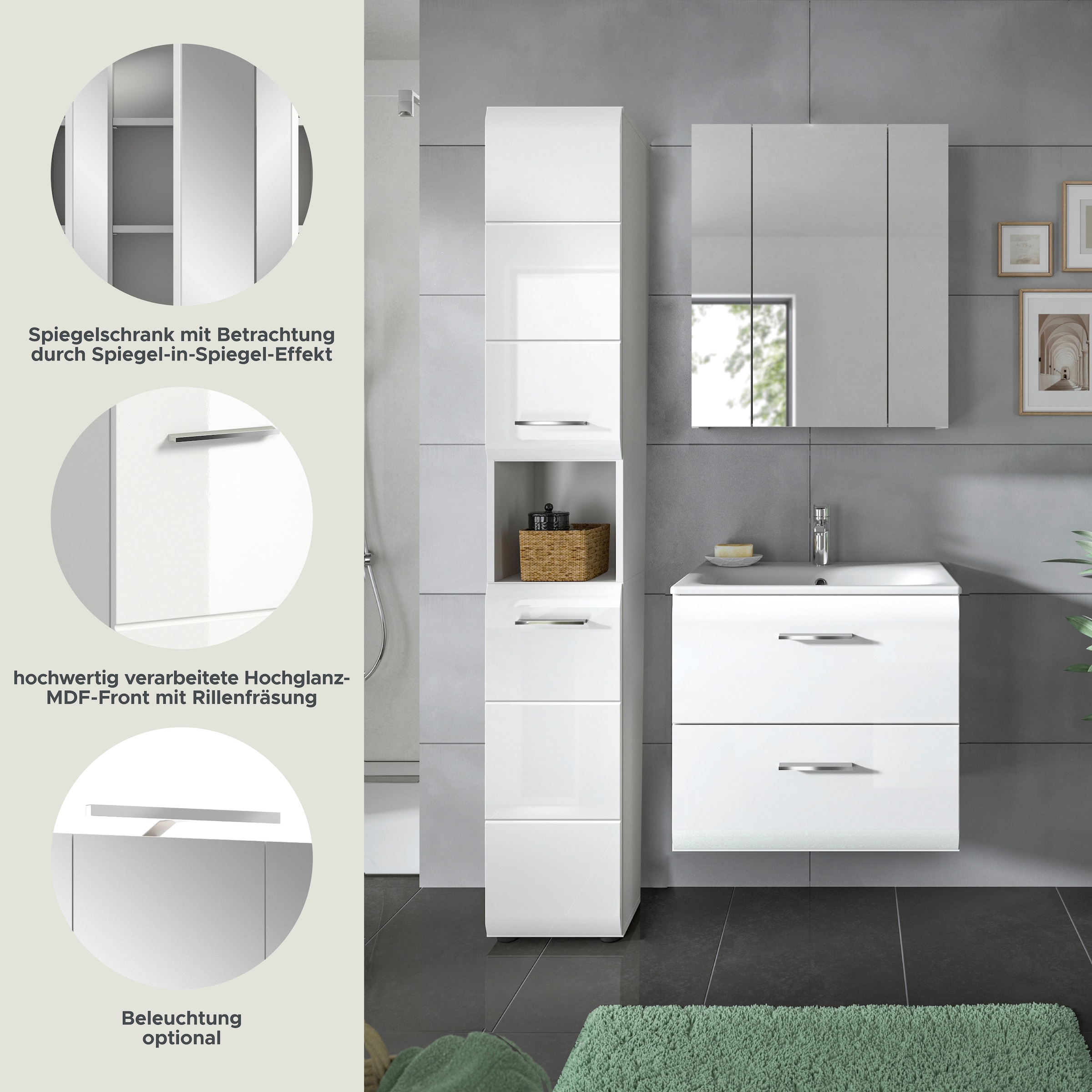 INOSIGN Badezimmer-Set Set, 4 Stk. tlg.