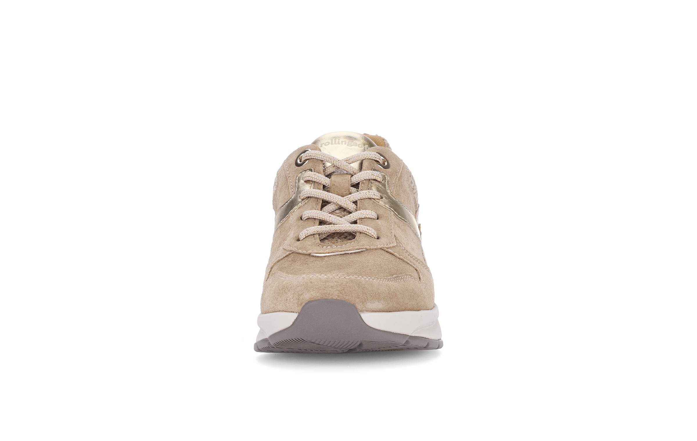 rollingsoft Baskets compensées  chaussure de loisir, chaussure basse, lacets avec empiècements contrastés