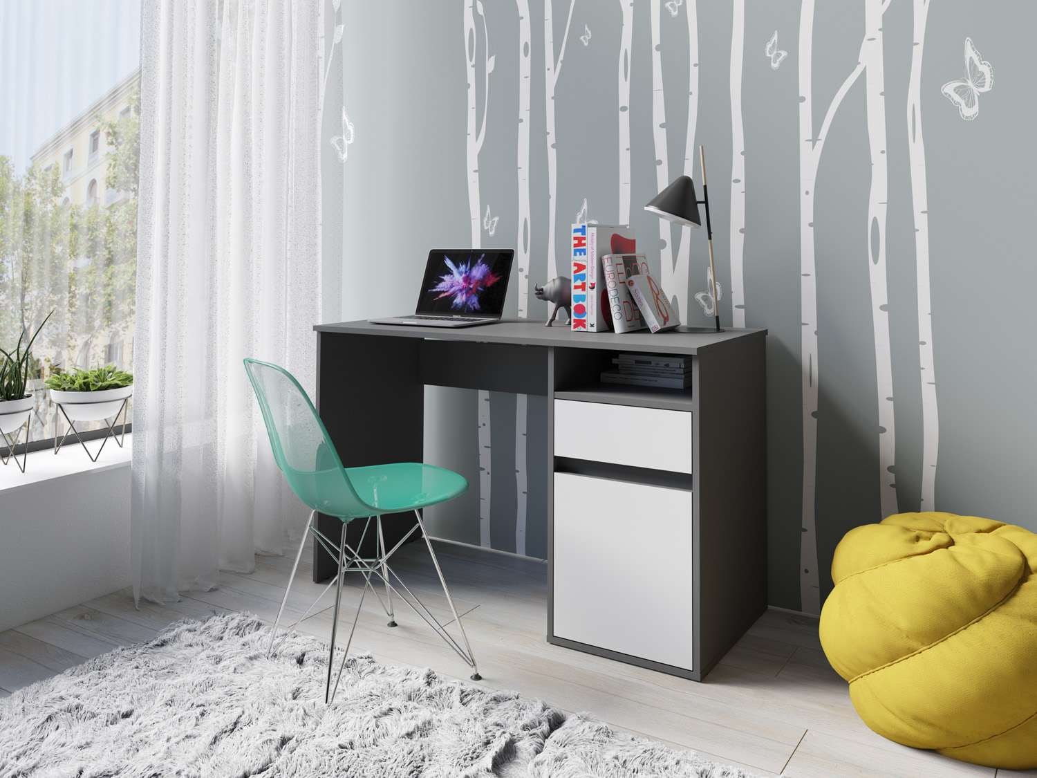 Home affaire Bureau »Tinsley« mit Schublade, und Tür, Breite 120 x53 cm