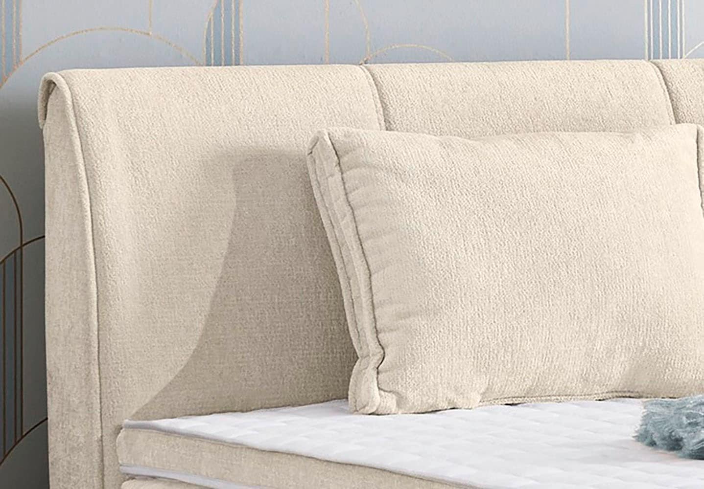 Jockenhöfer Gruppe Lit boxspring »Caren, Breite 180cm, mit grossem Bettkasten/Stauraum« matelas TTFK 7 zones, surmatelas KS, différentes fermetés au choix