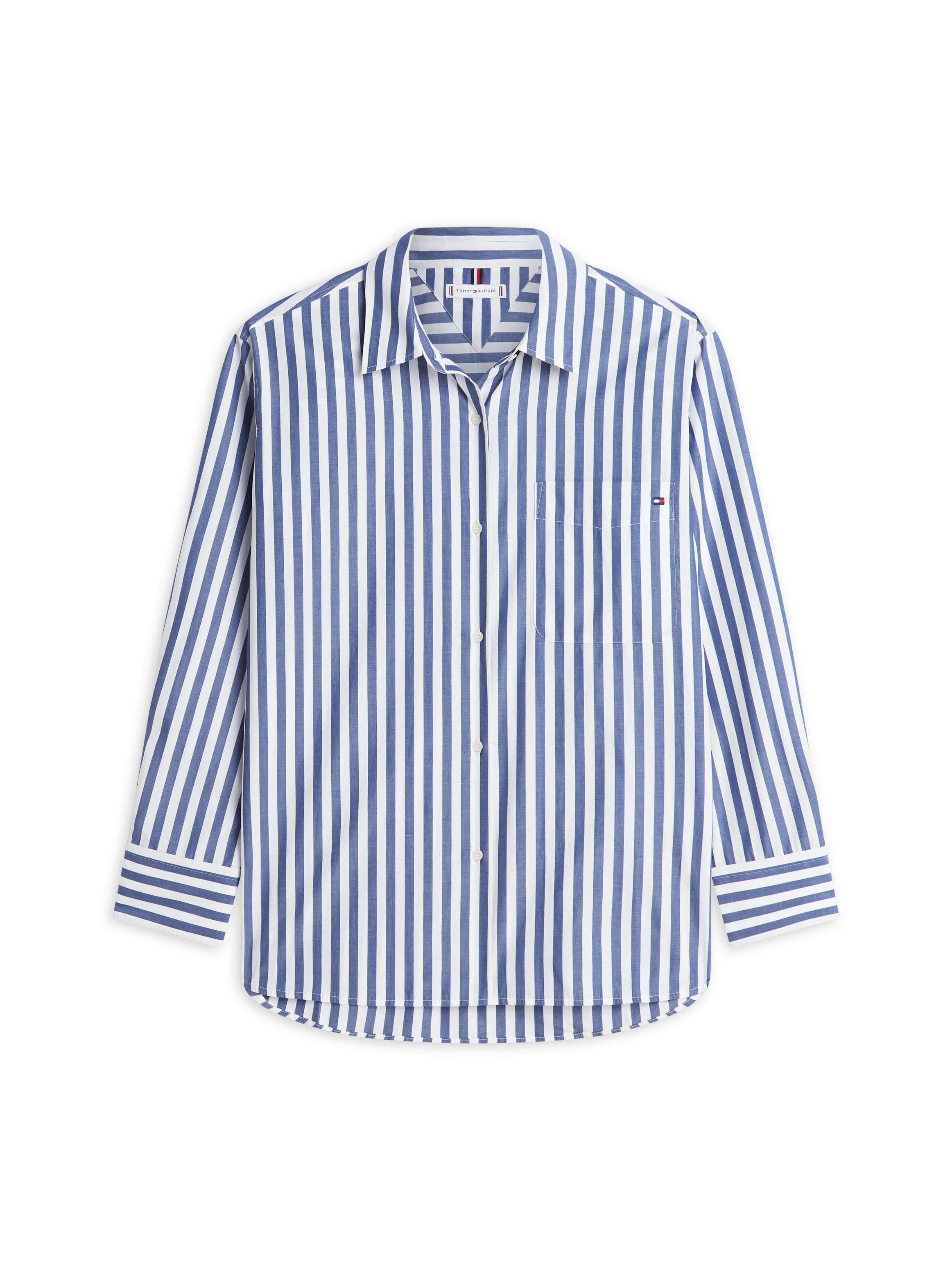 Tommy Hilfiger Blouse à manches longues »ESS POPLIN EASY FIT SHIRT« Baumwolle