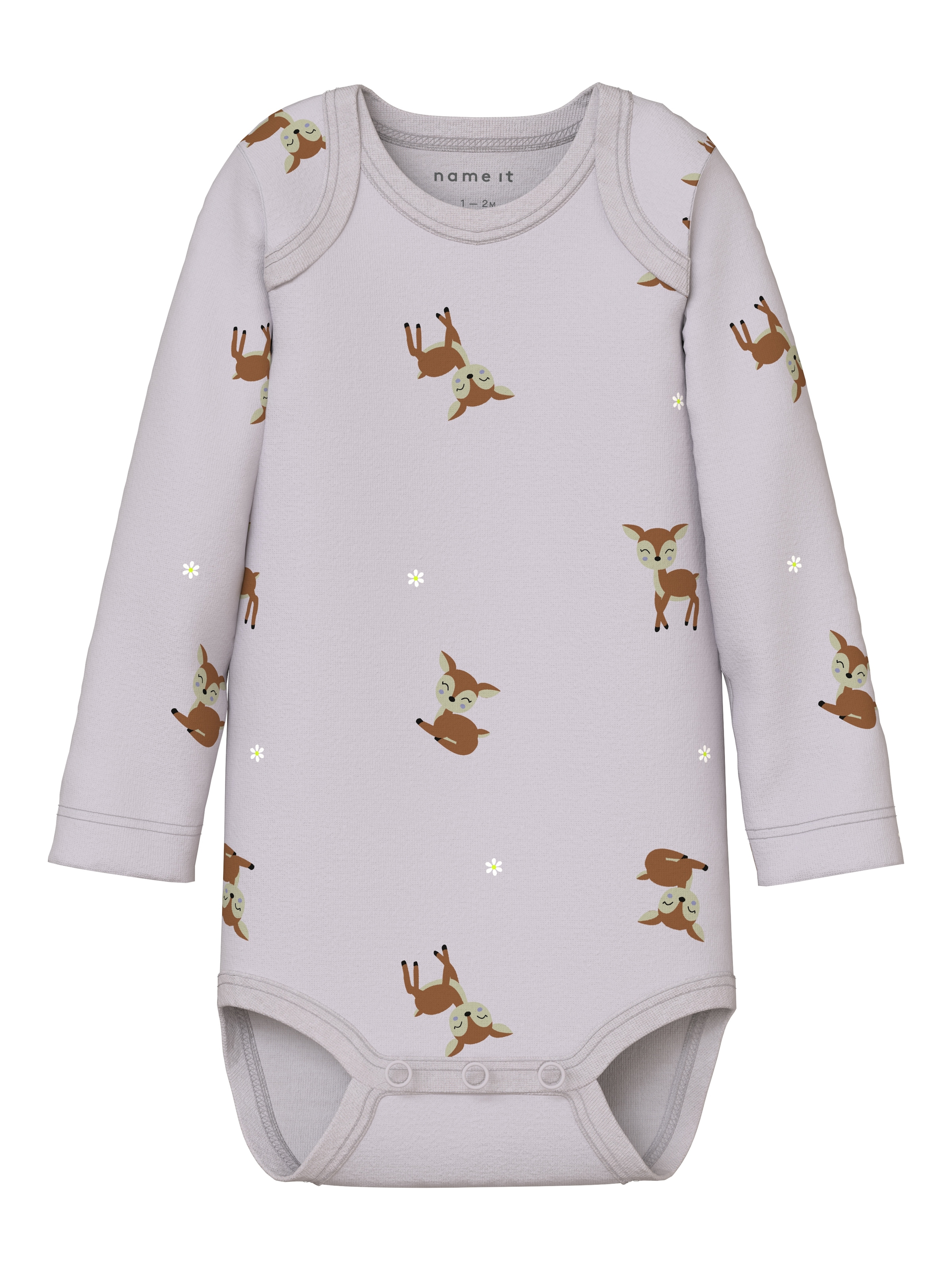 Name It Langarmbody »NBFBODY 3P LS LILAC MARBLE DEER NOOS« Packung, 3 tlg.