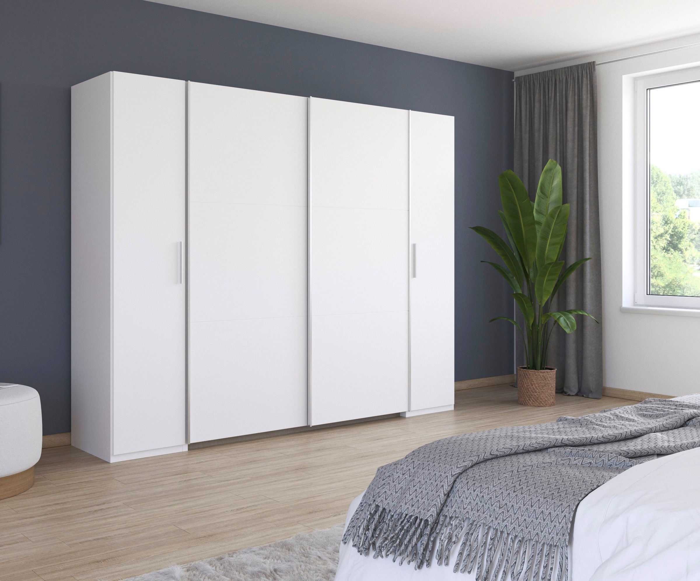 rauch Armoire à portes coulissantes »Kleiderschrank Drehtürenschrank Schrank Garderobe KRONACH TOPSELLER« in 3 Ausstattungen BASIC/CLASSIC/PREMIUM, Breiten 225/268/311/354 cm,  mit Dreh- und Schwebetüren und vielen Einlegeböden MADE IN GERMANY