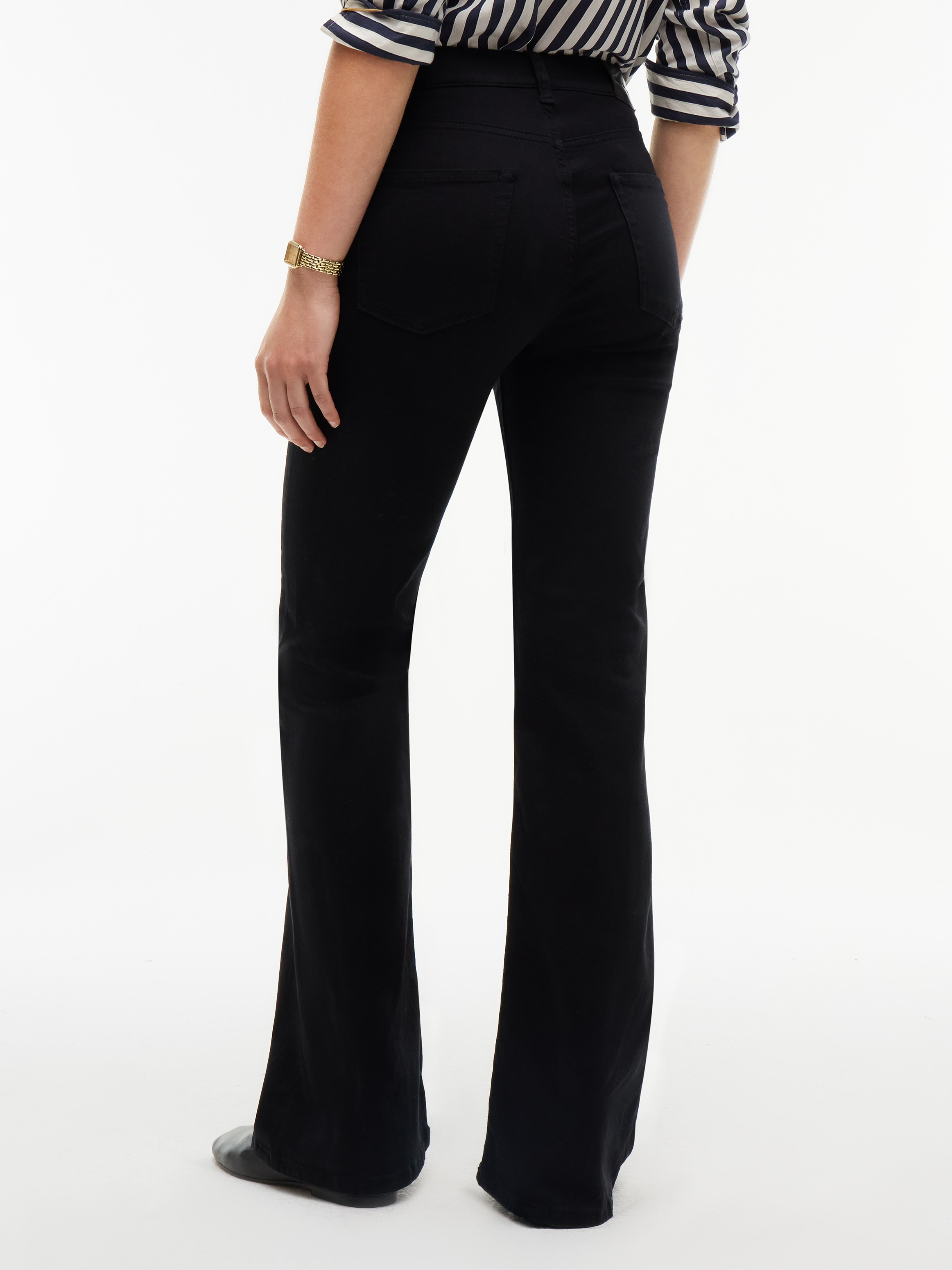 Tommy Hilfiger Jeans bootcut »LUNA MID RISE FLARE STAY BLACK« mélange de coton, coupe évasée, taille mi-haute