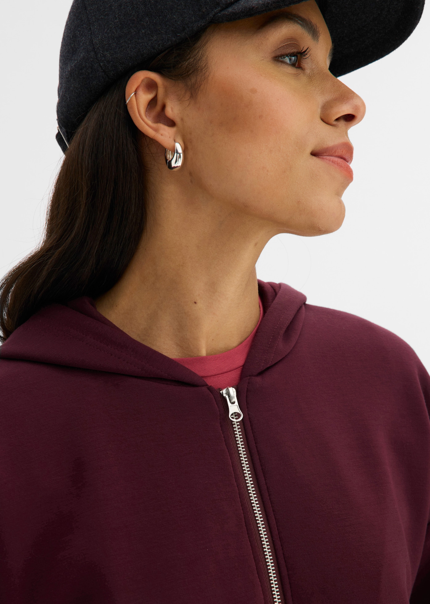bonprix Kapuzensweatjacke Loose Fit, mit Ballonsaum
