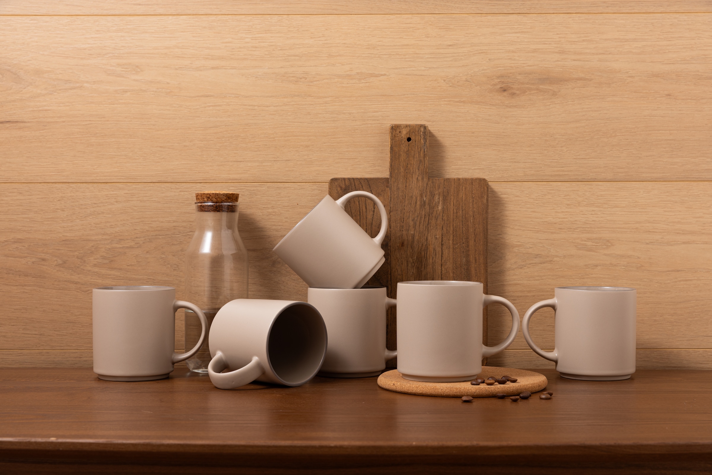 GOODproduct Gobelet »Kaffeebecher Ylvii, 6er Set« spülmaschinenfest und mikrowellengeeignet, 350 ml